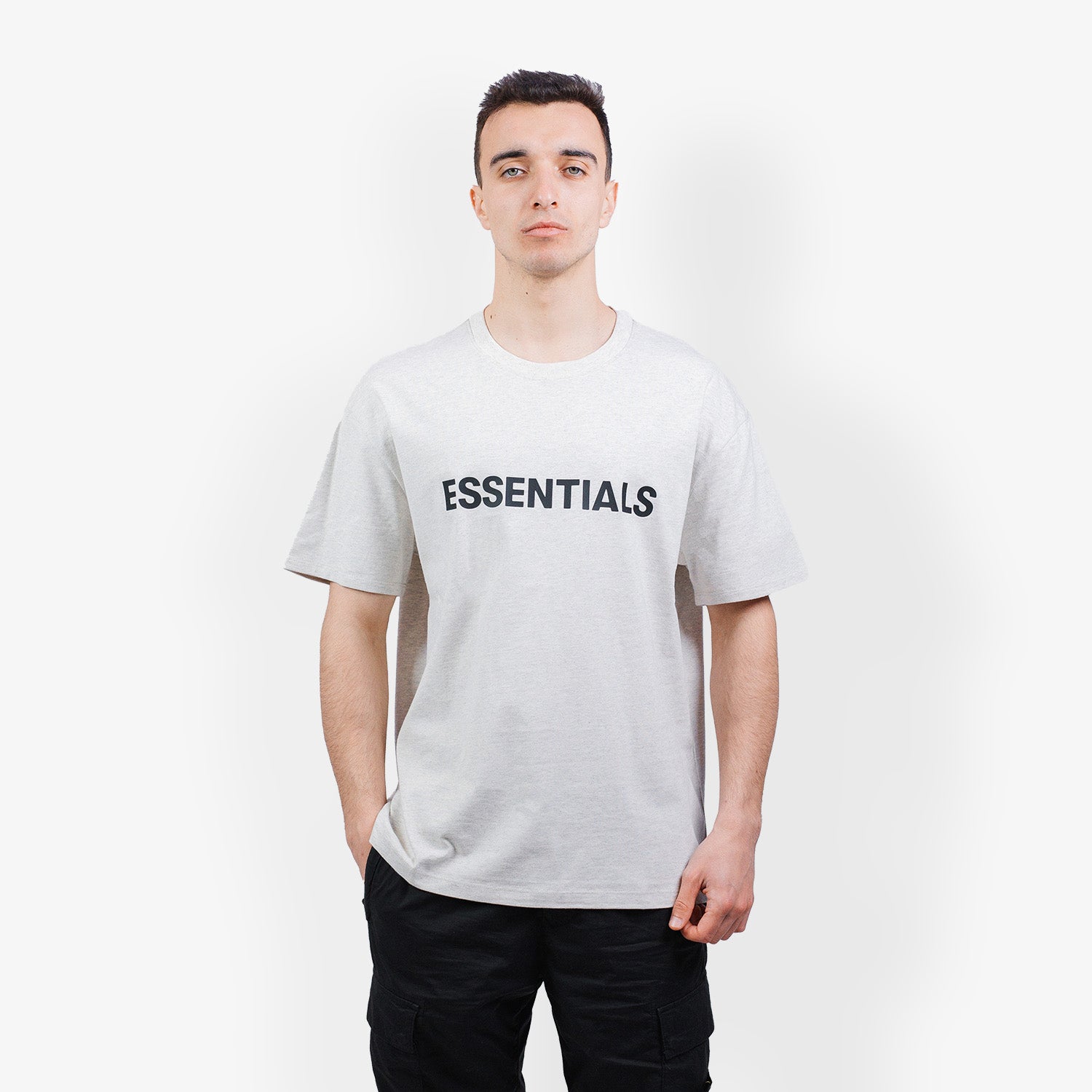 Tricou Essentials Fear of God Applique "Oatmeal"