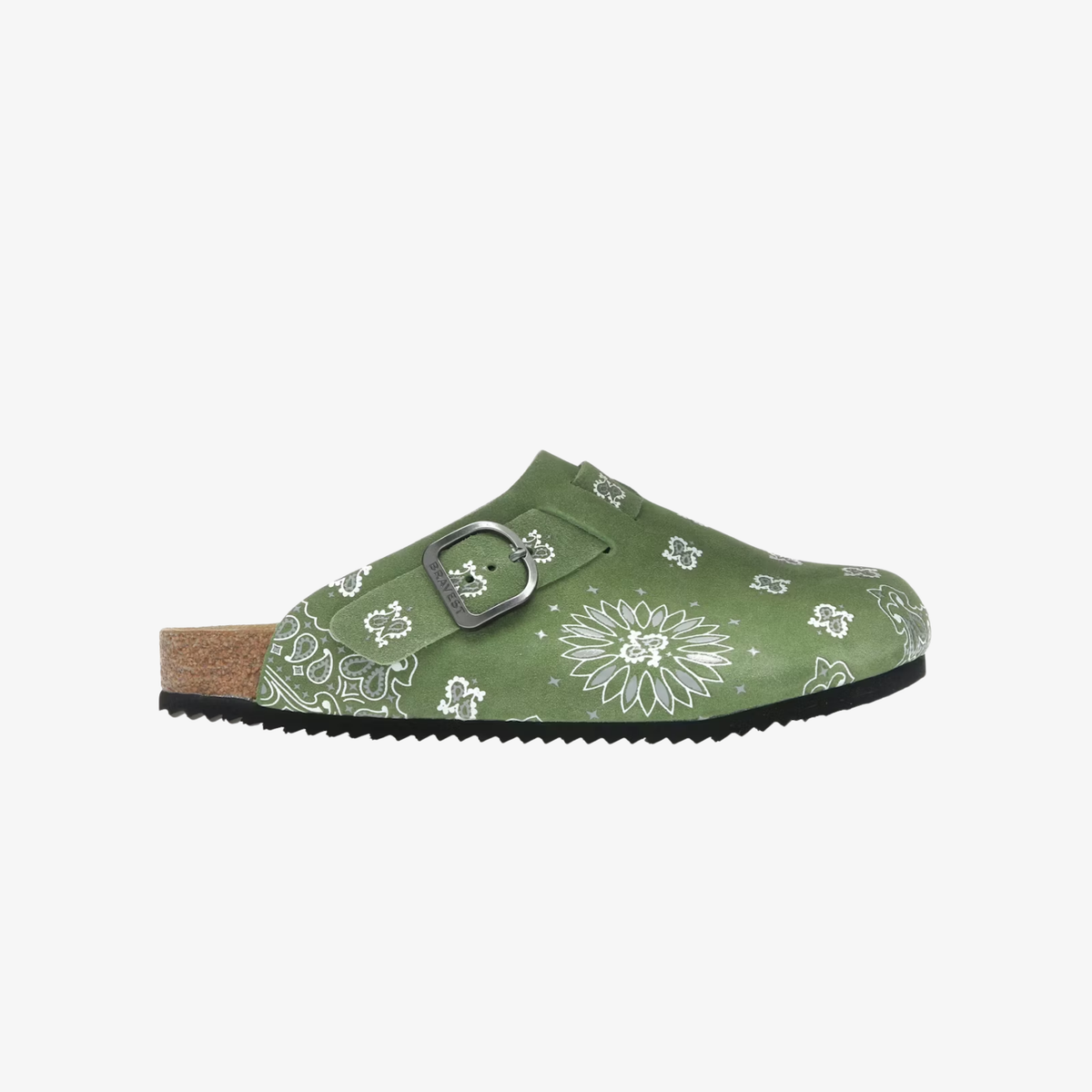 Bravest Studios Suede Paisley Clogs "Olive"