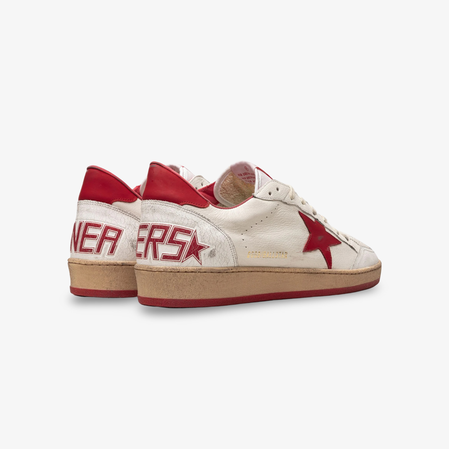 Golden Goose Ball-Star Low "White Red"