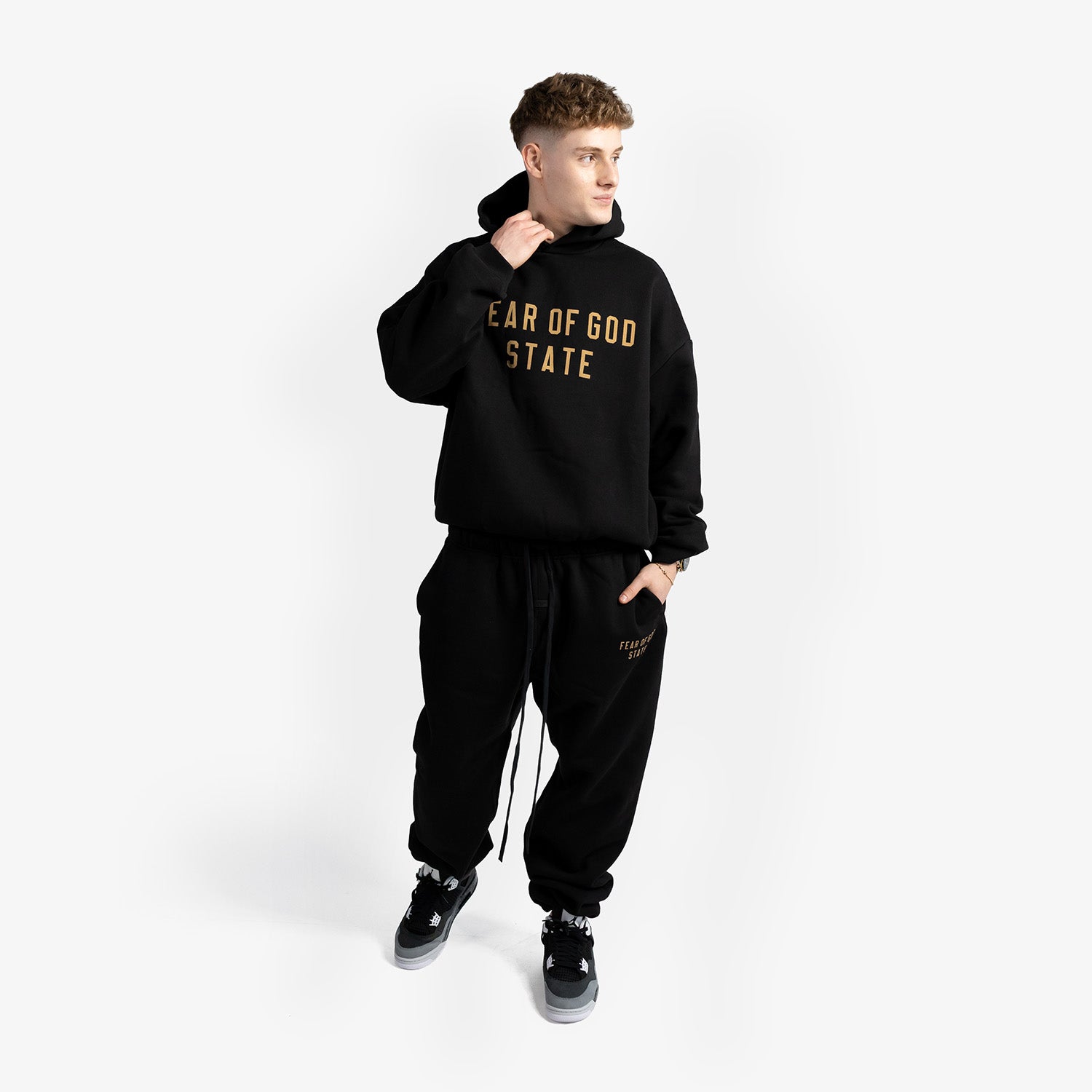 Set Hanorac & Pantaloni Lungi Essentials Fear Of God "Black Gold"