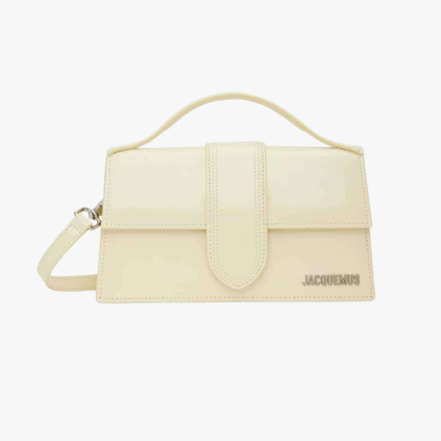 Geanta Jacquemus Le Grand Bambino "Ivory Pelle Lucida"