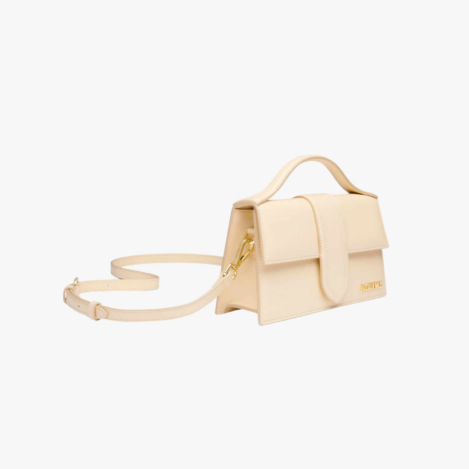 Geanta Jacquemus Le Grand Bambino "Ivory Pelle Lucida"