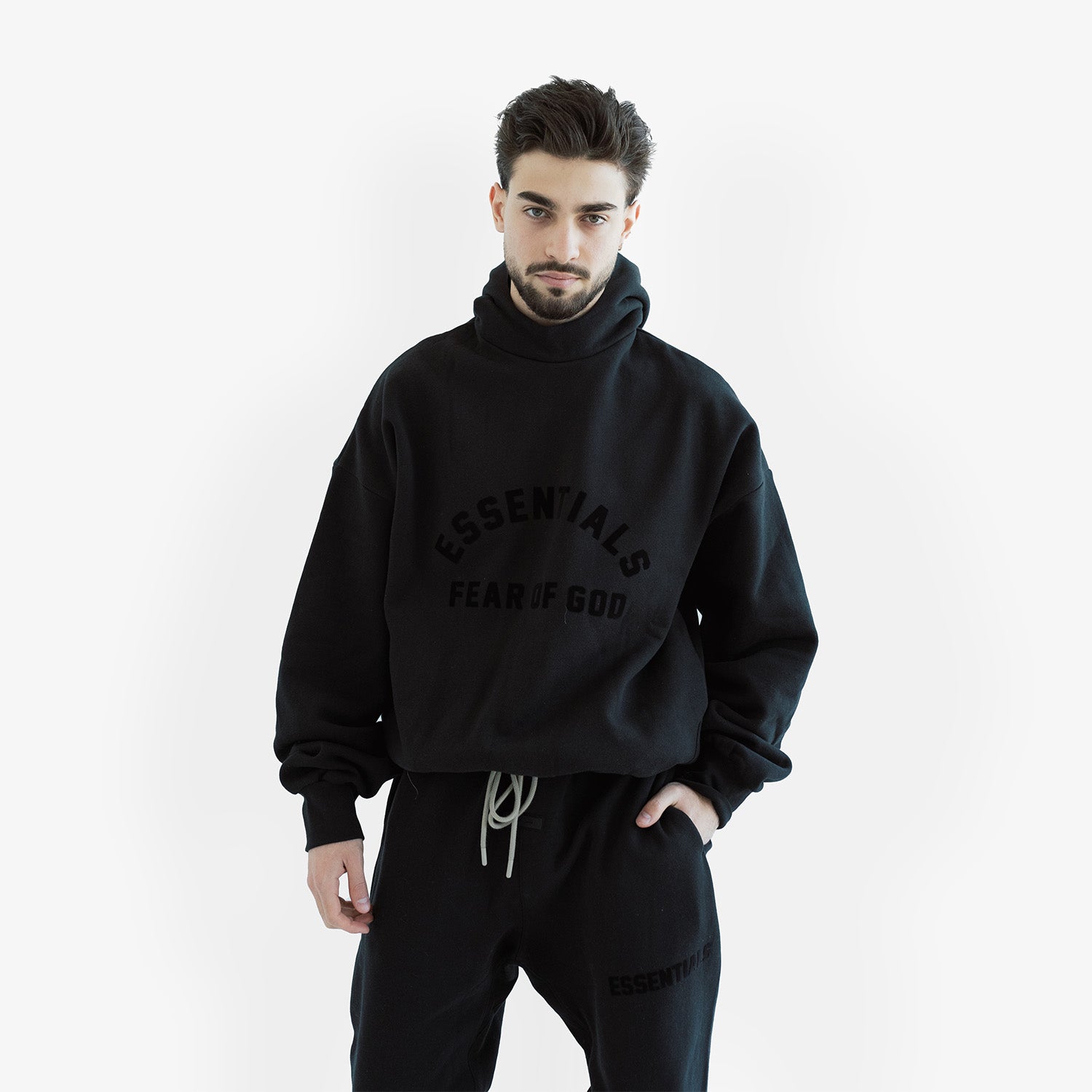 Set Hanorac & Pantaloni Essentials Fear Of God "Jet Black"