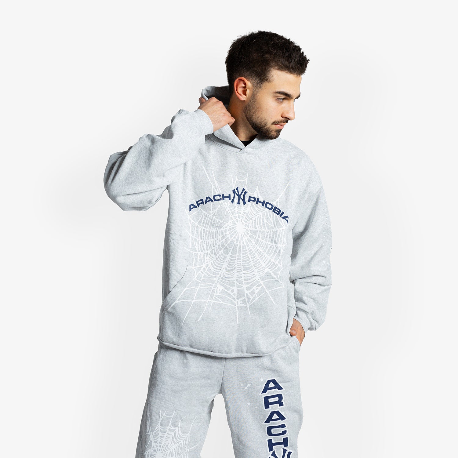 Hanorac Sp5der "Ash Grey NY"