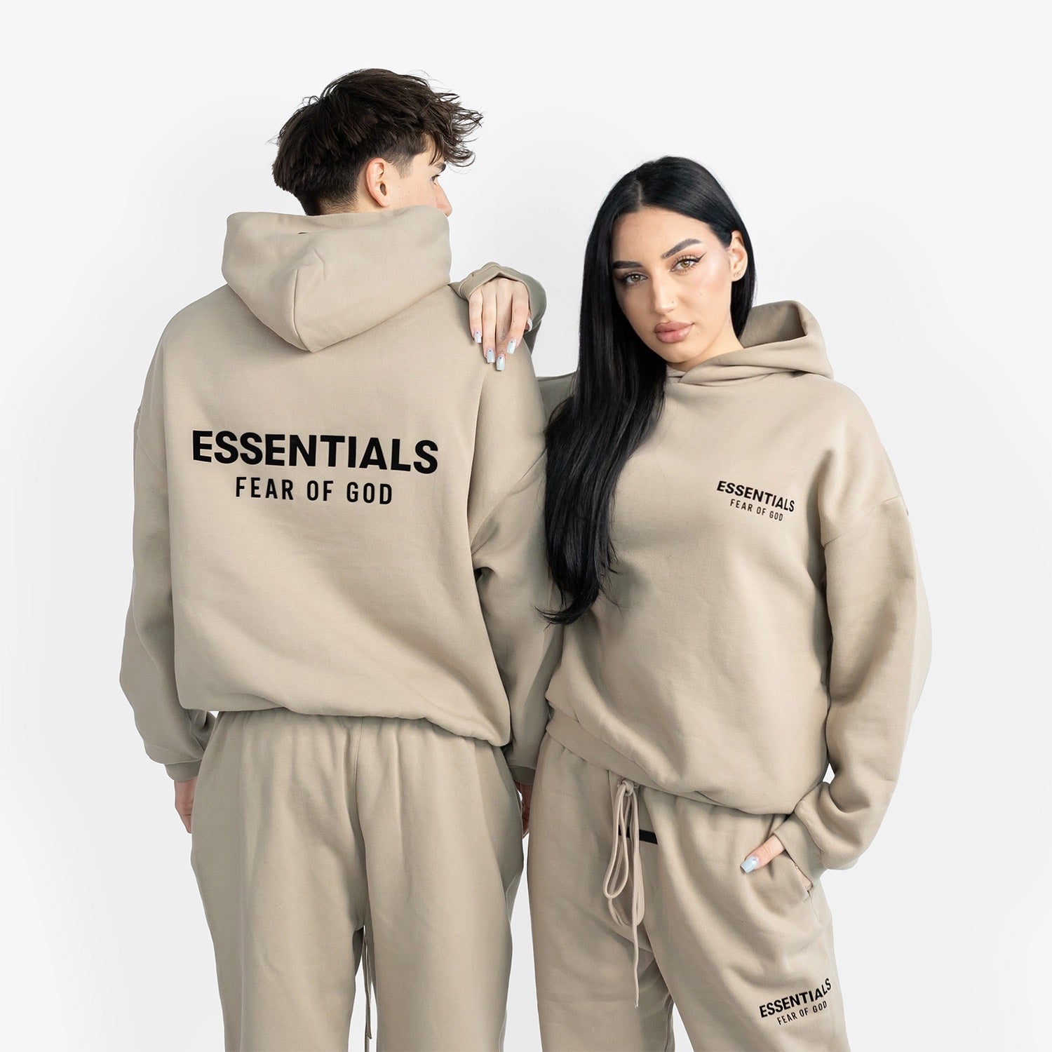 Set Hanorac & Pantaloni Lungi Essentials Fear Of God "Desert Sand"