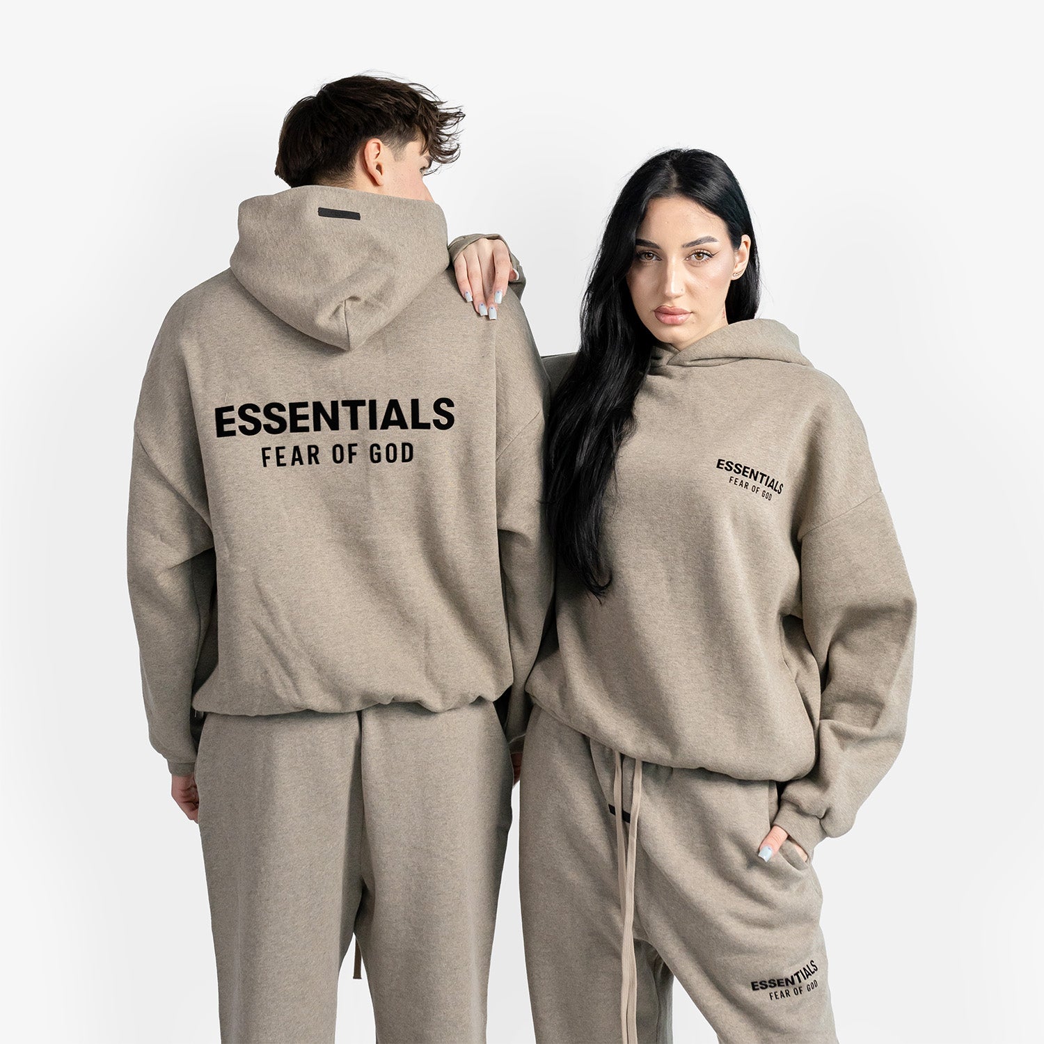 Set Hanorac & Pantaloni Lungi Essentials Fear Of God "Heather Grey"