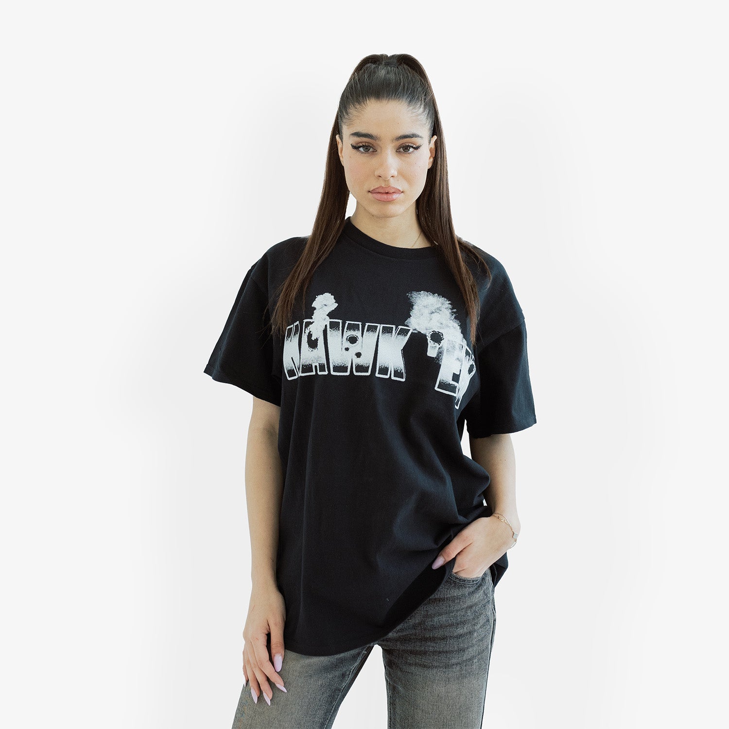 Tricou Pop Smoke x Vlone "Hawk'Em"