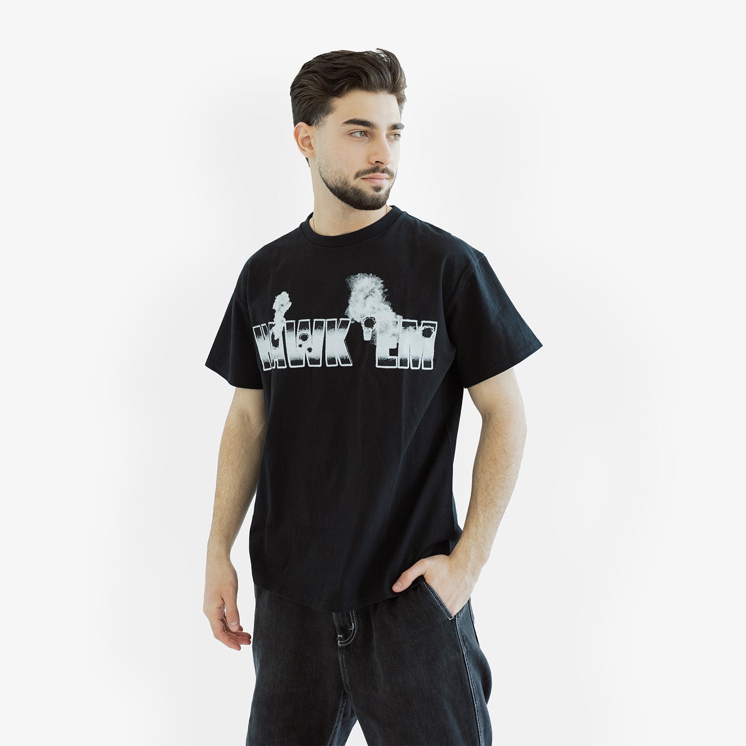 Tricou Pop Smoke x Vlone "Hawk'Em"