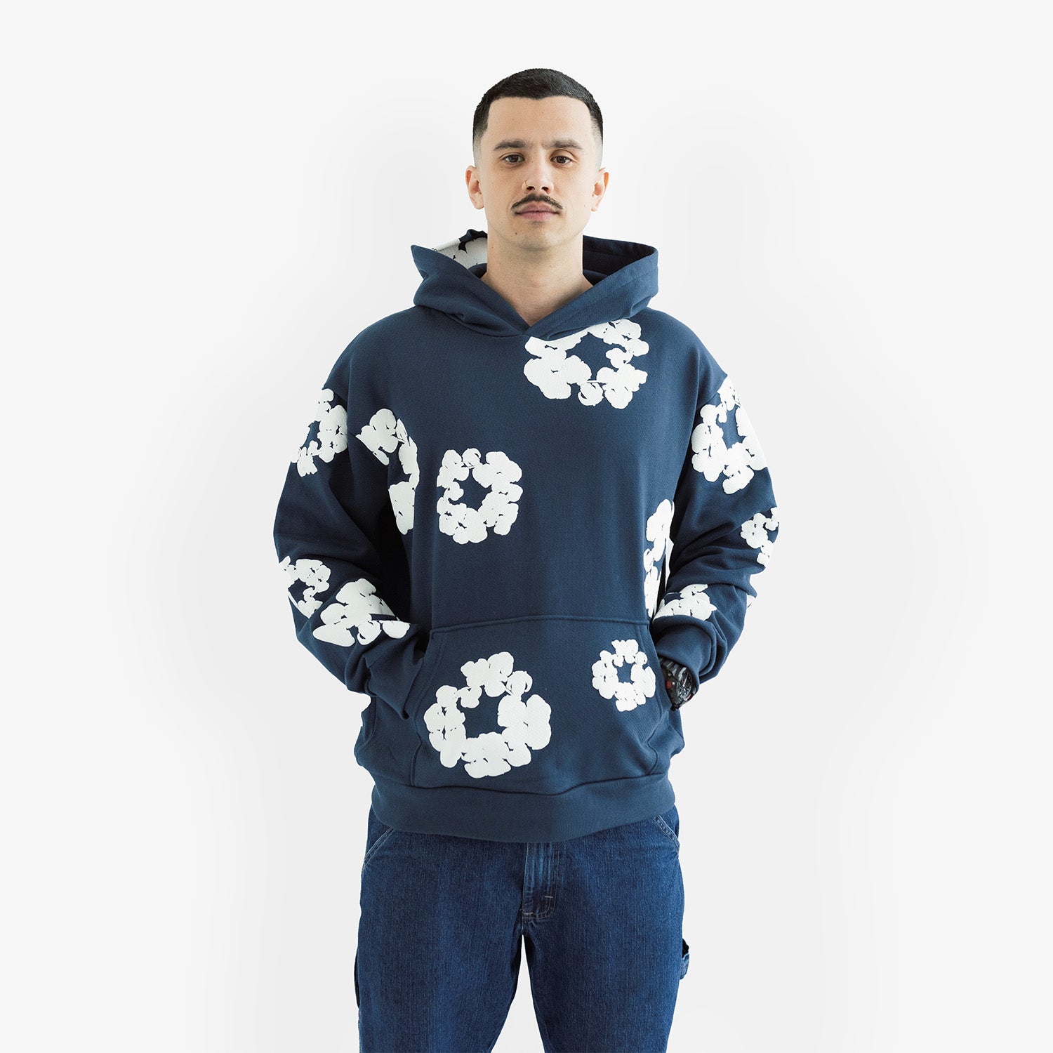 Hanorac Denim Tears "Navy White"