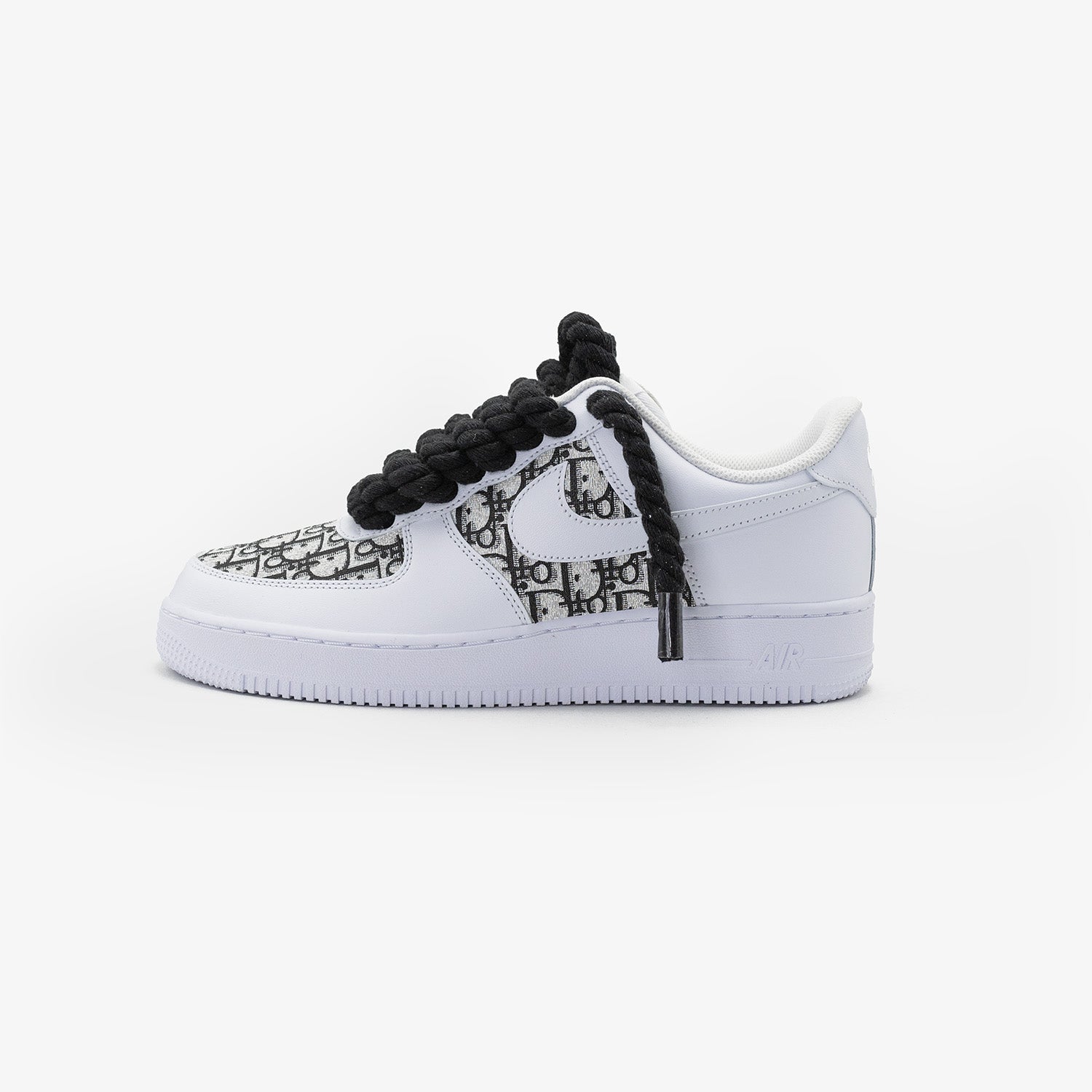 Nike Air Force 1 White “Dior Custom Black Rope”