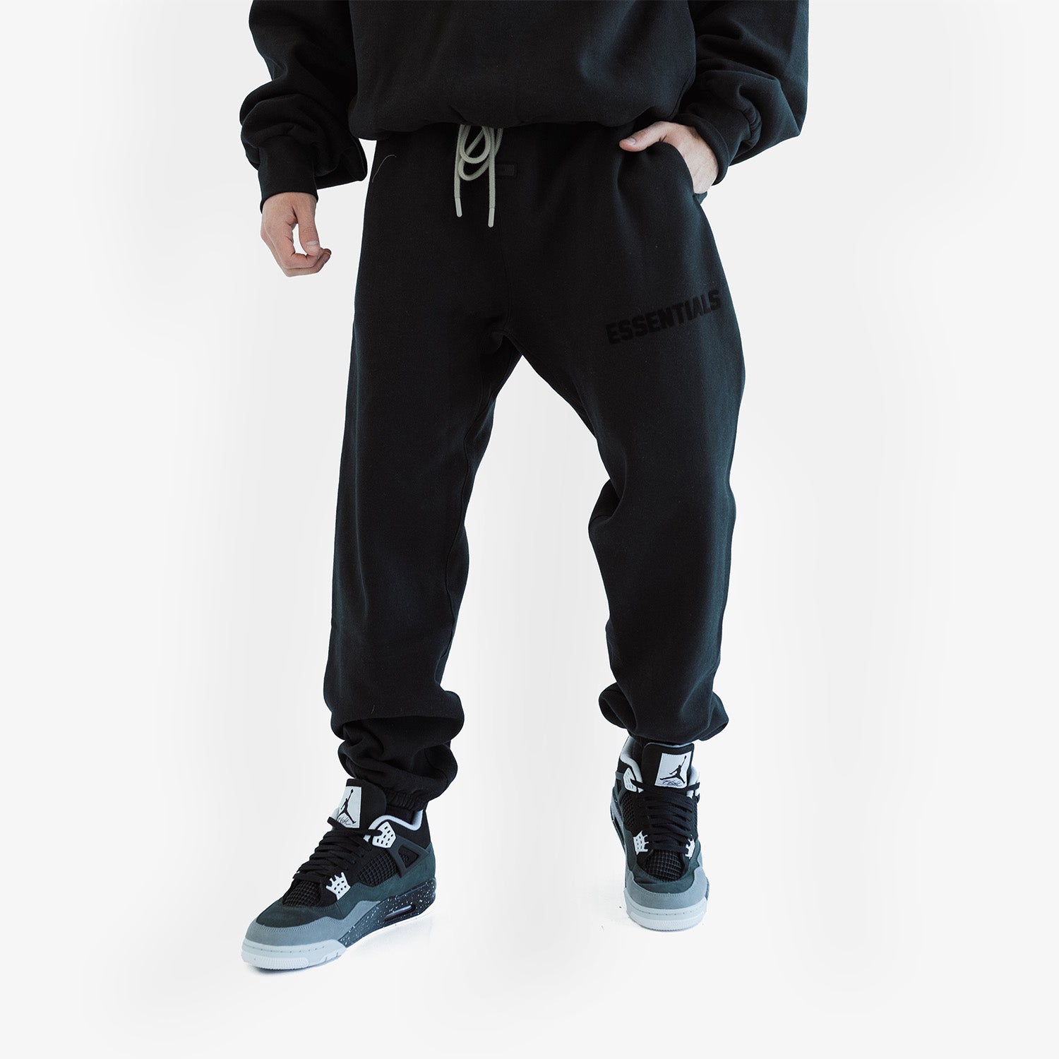 Set Hanorac & Pantaloni Essentials Fear Of God "Jet Black"