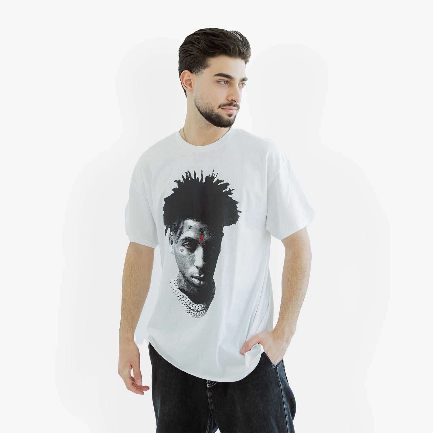 Tricou YoungBoy NBA x Vlone "Reapers Child" White
