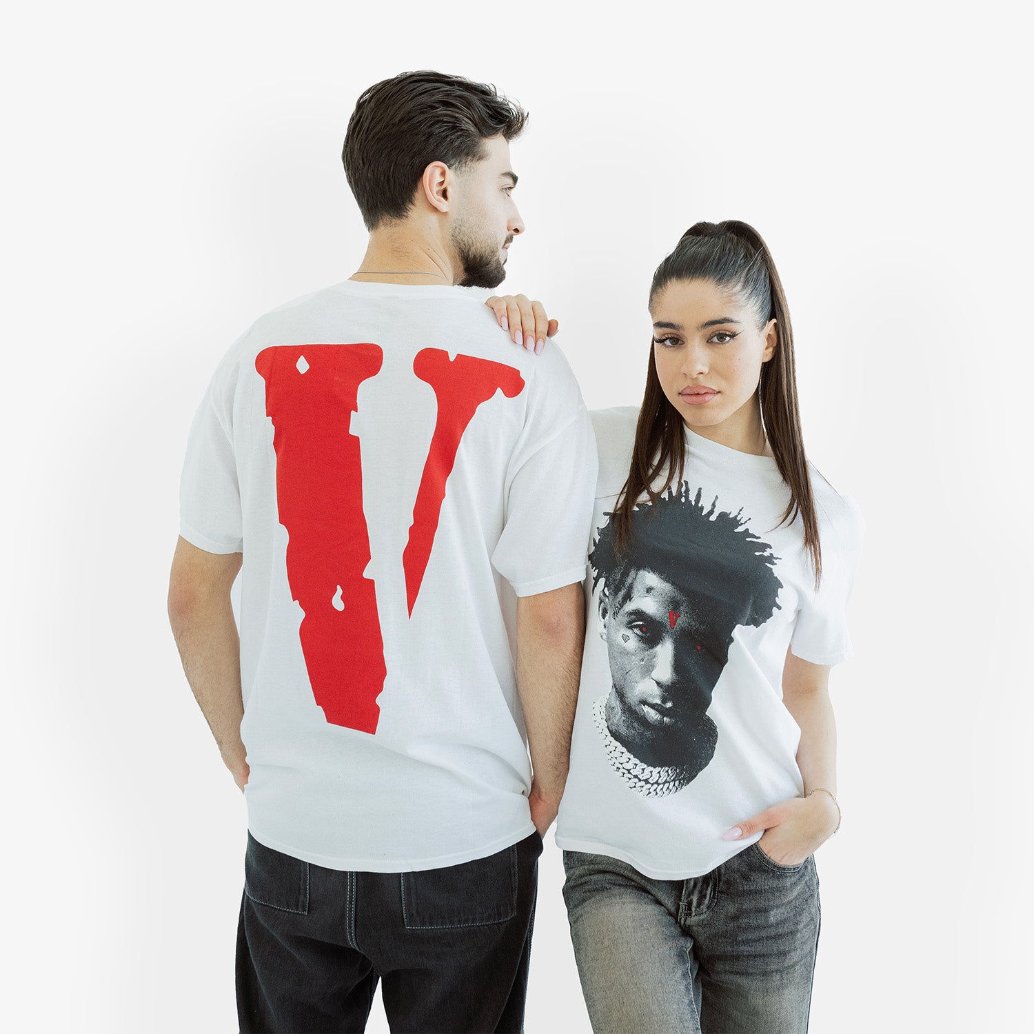 Tricou YoungBoy NBA x Vlone "Reapers Child" White