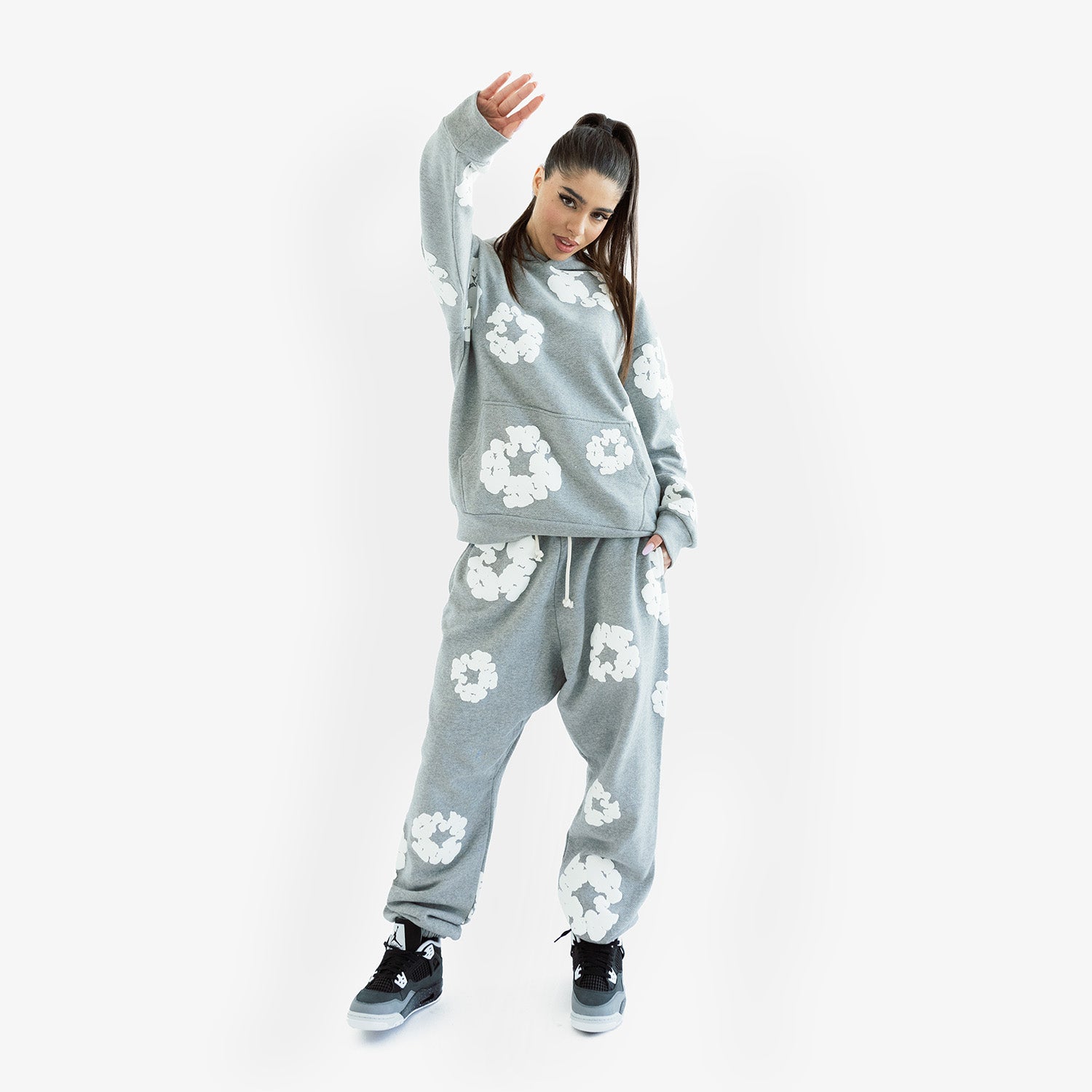 Pantaloni Denim Tears "Grey White"