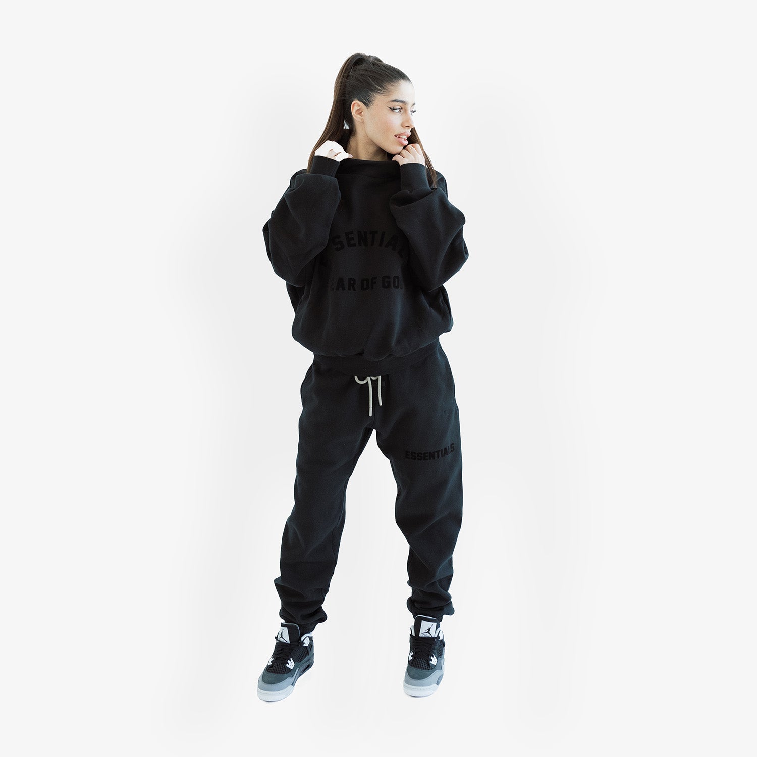 Set Hanorac & Pantaloni Essentials Fear Of God "Jet Black"