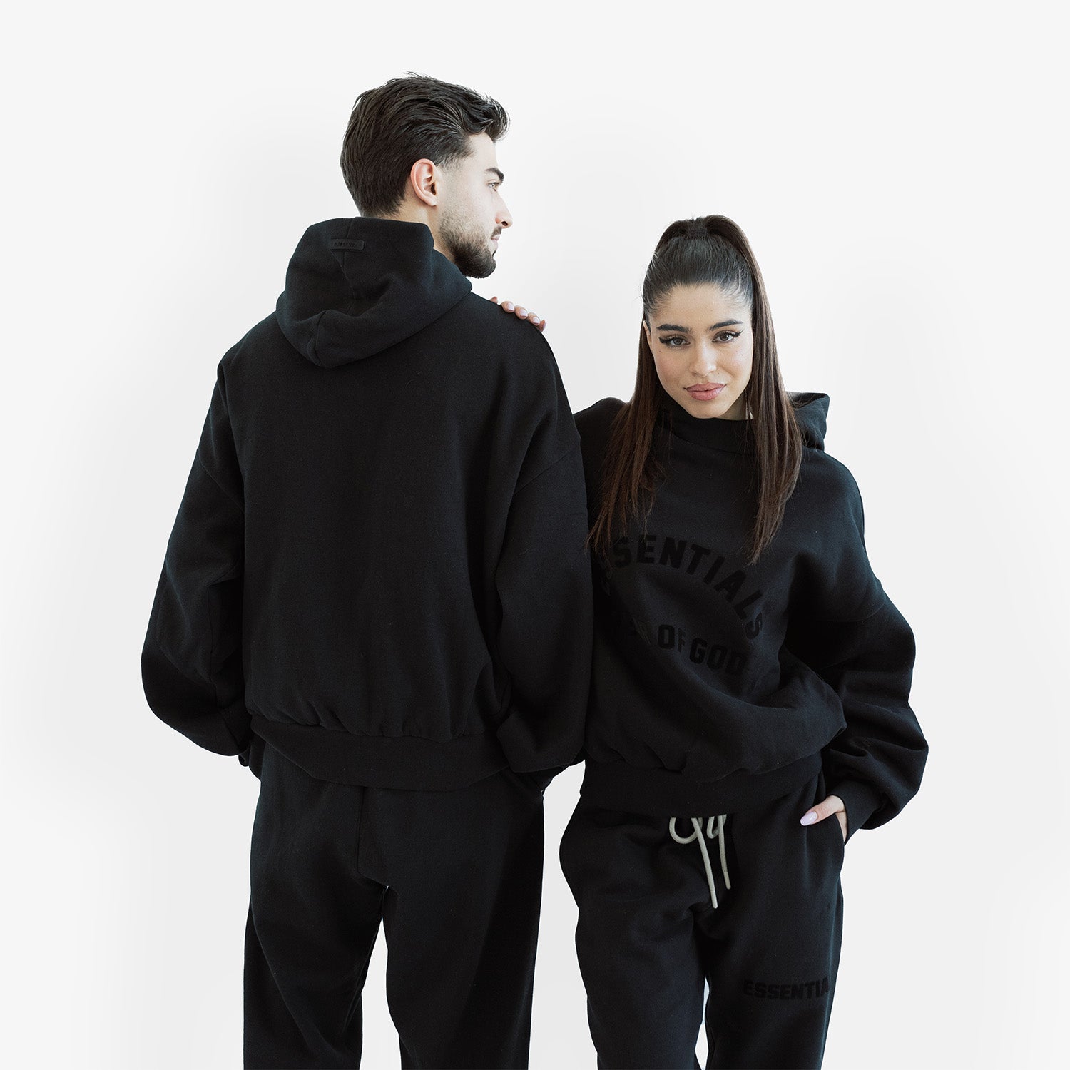 Set Hanorac & Pantaloni Essentials Fear Of God "Jet Black"