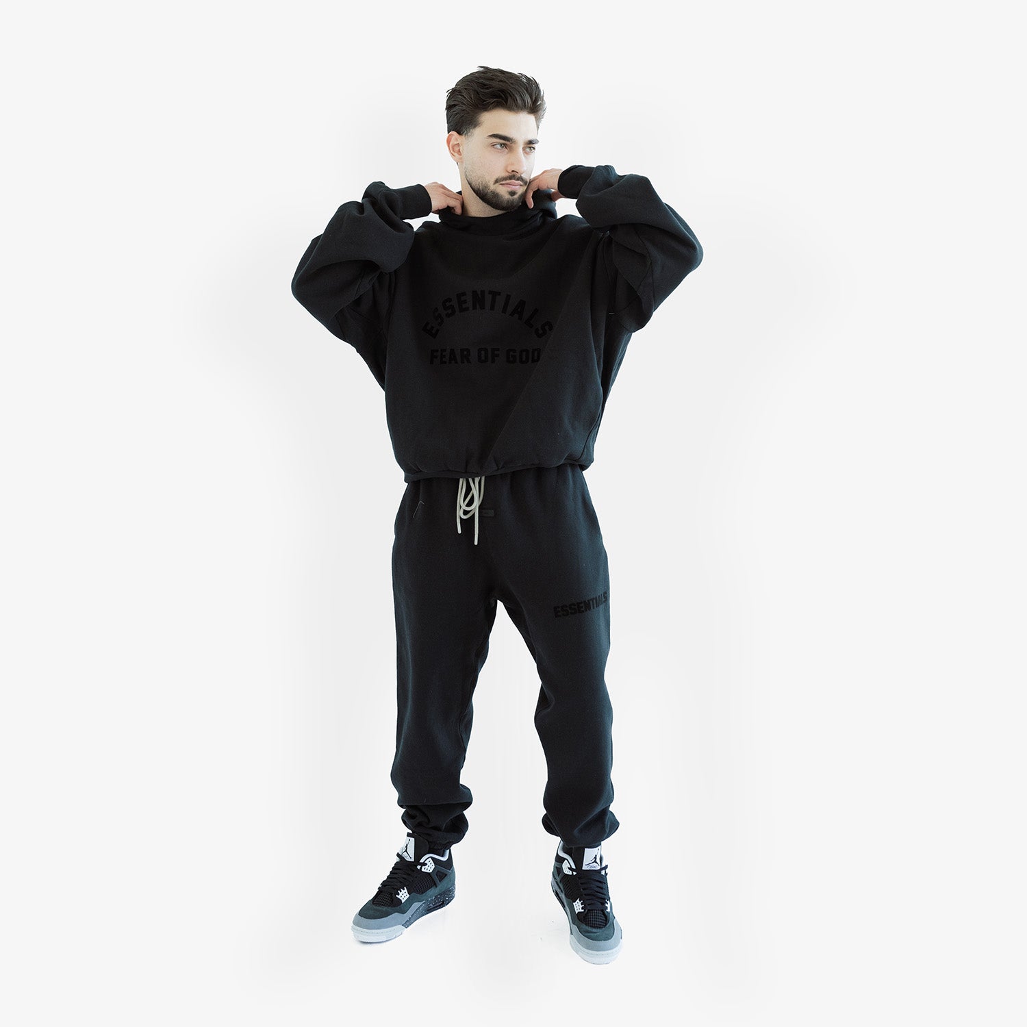 Set Hanorac & Pantaloni Essentials Fear Of God "Jet Black"