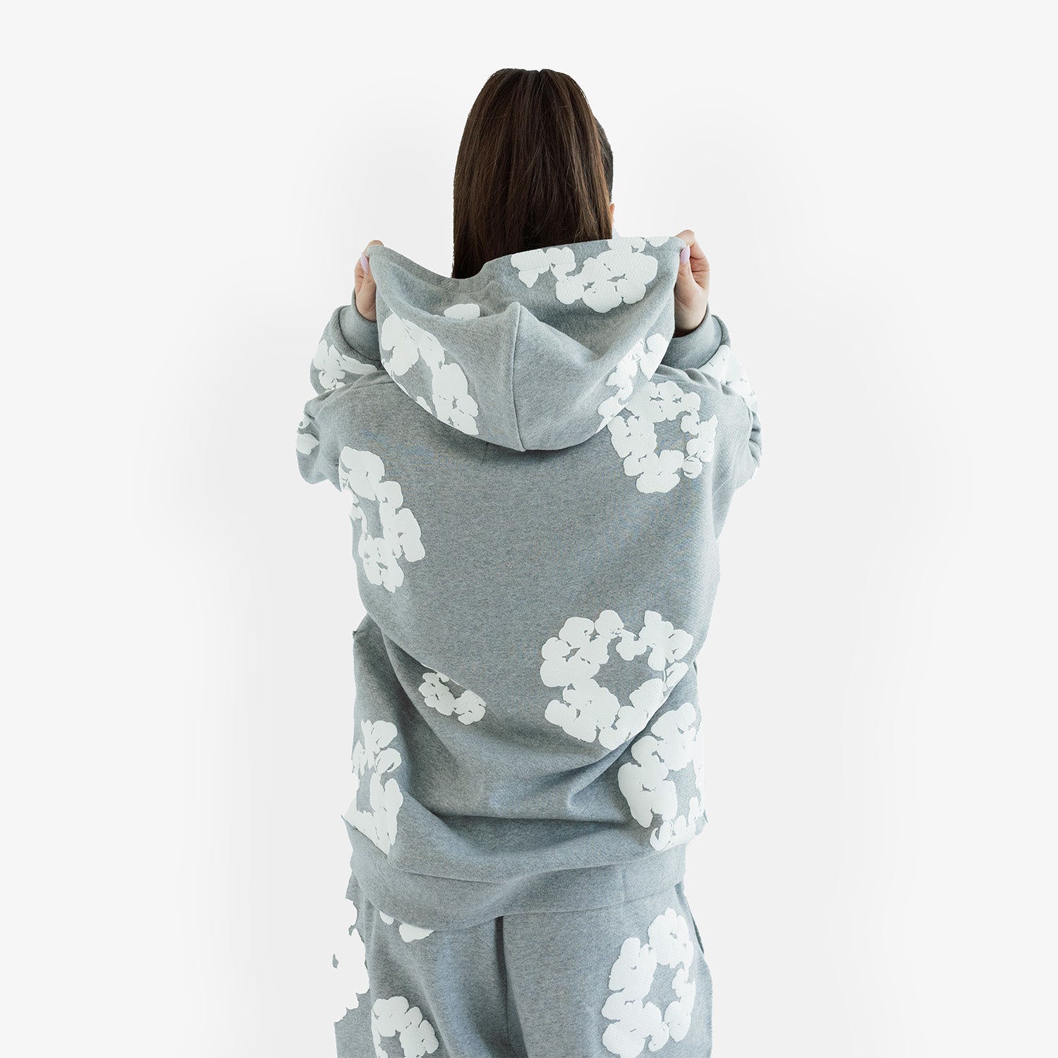 Set Hanorac & Pantaloni Denim Tears "Grey White"