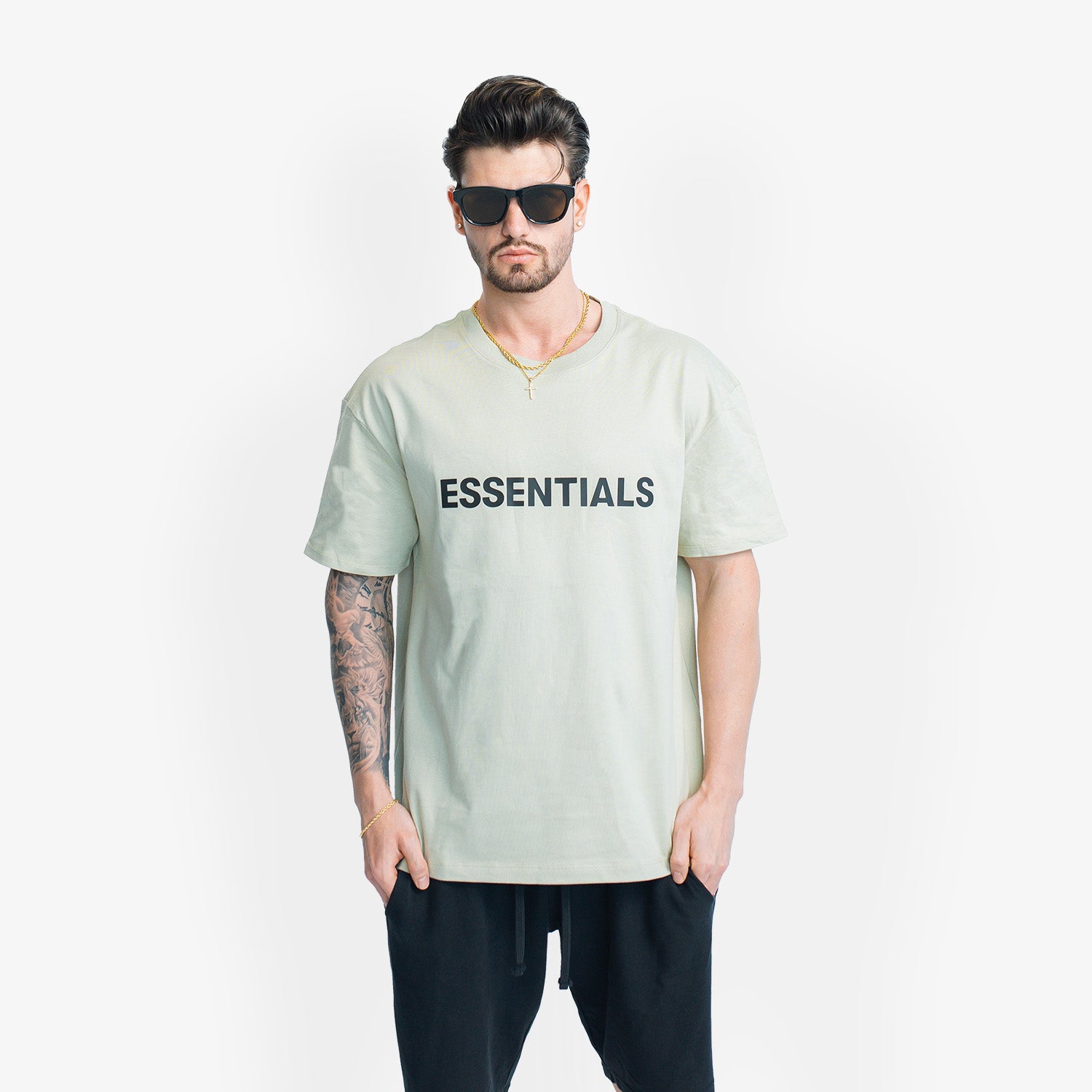 Tricou Essentials Fear of God Applique "Avocado"