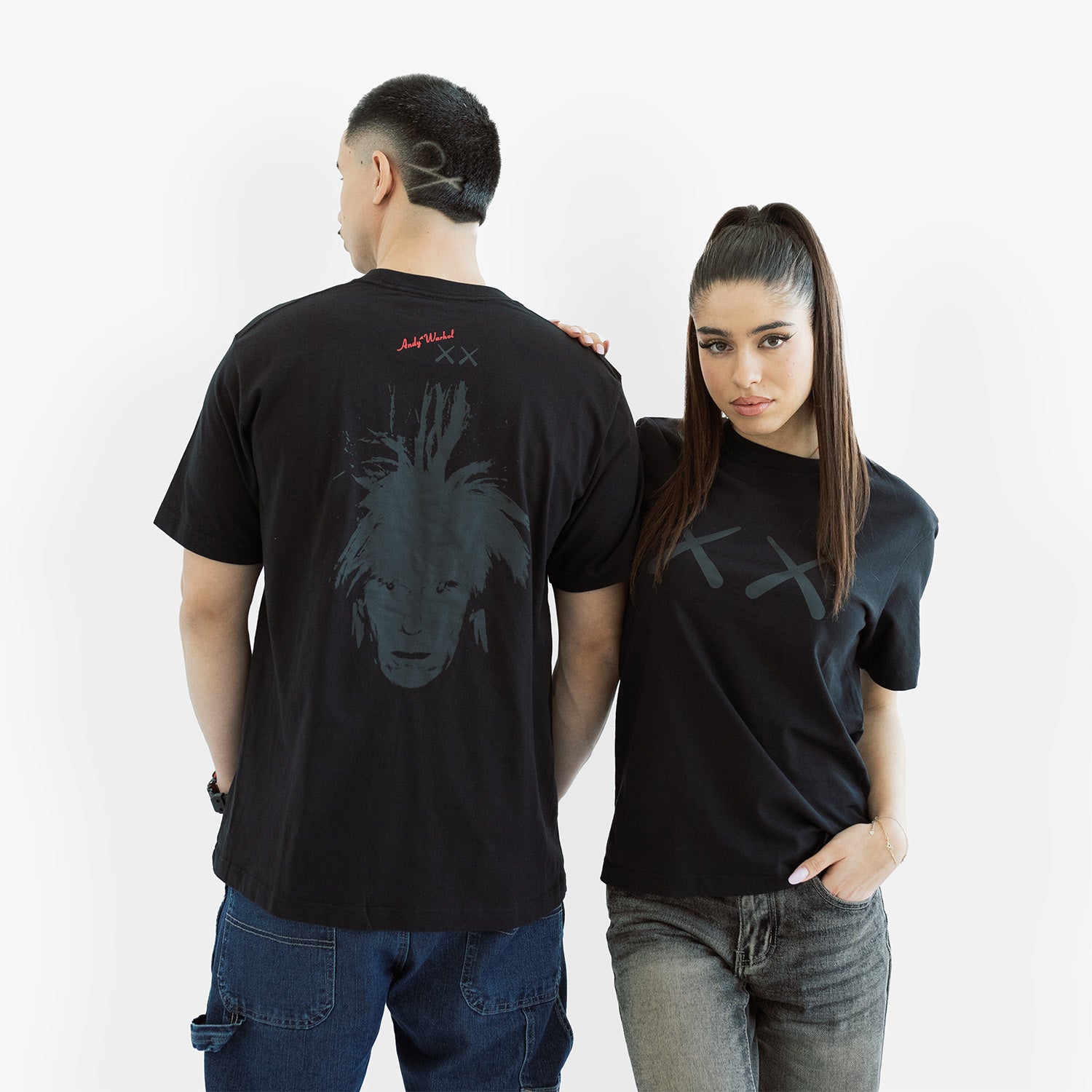 Tricou KAWS x Uniqlo Warhol "Black Graphic"