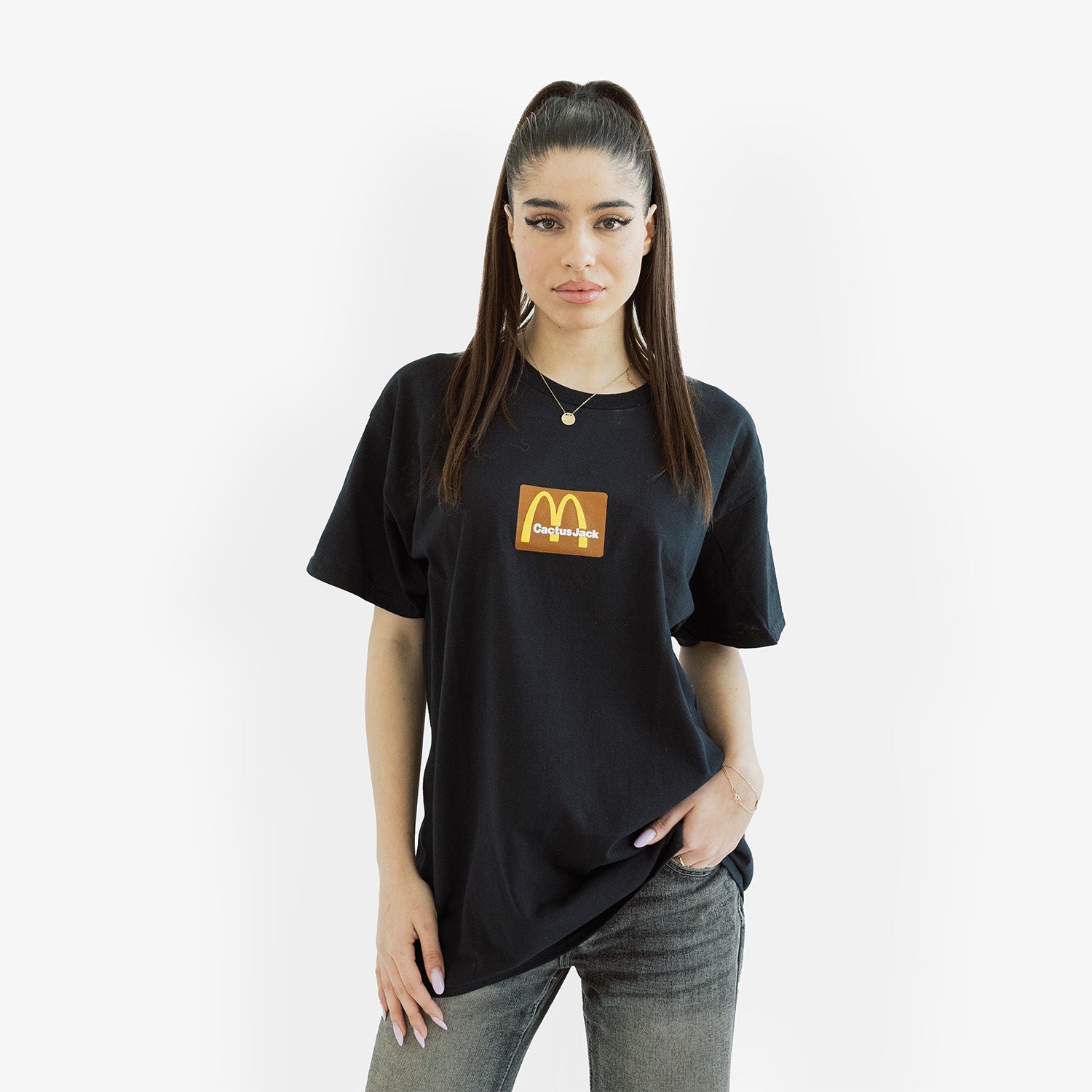 Tricou Cactus Jack x McDonalds "Black Brown"