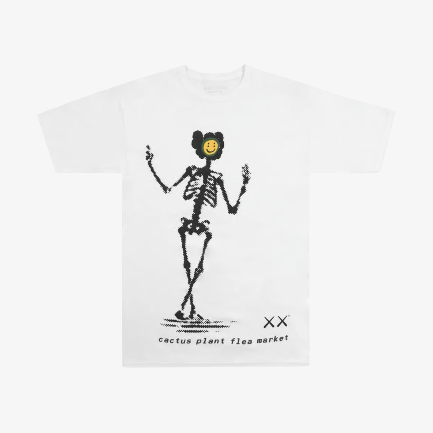 Tricou KAWS x CPFM "Skeleton White"