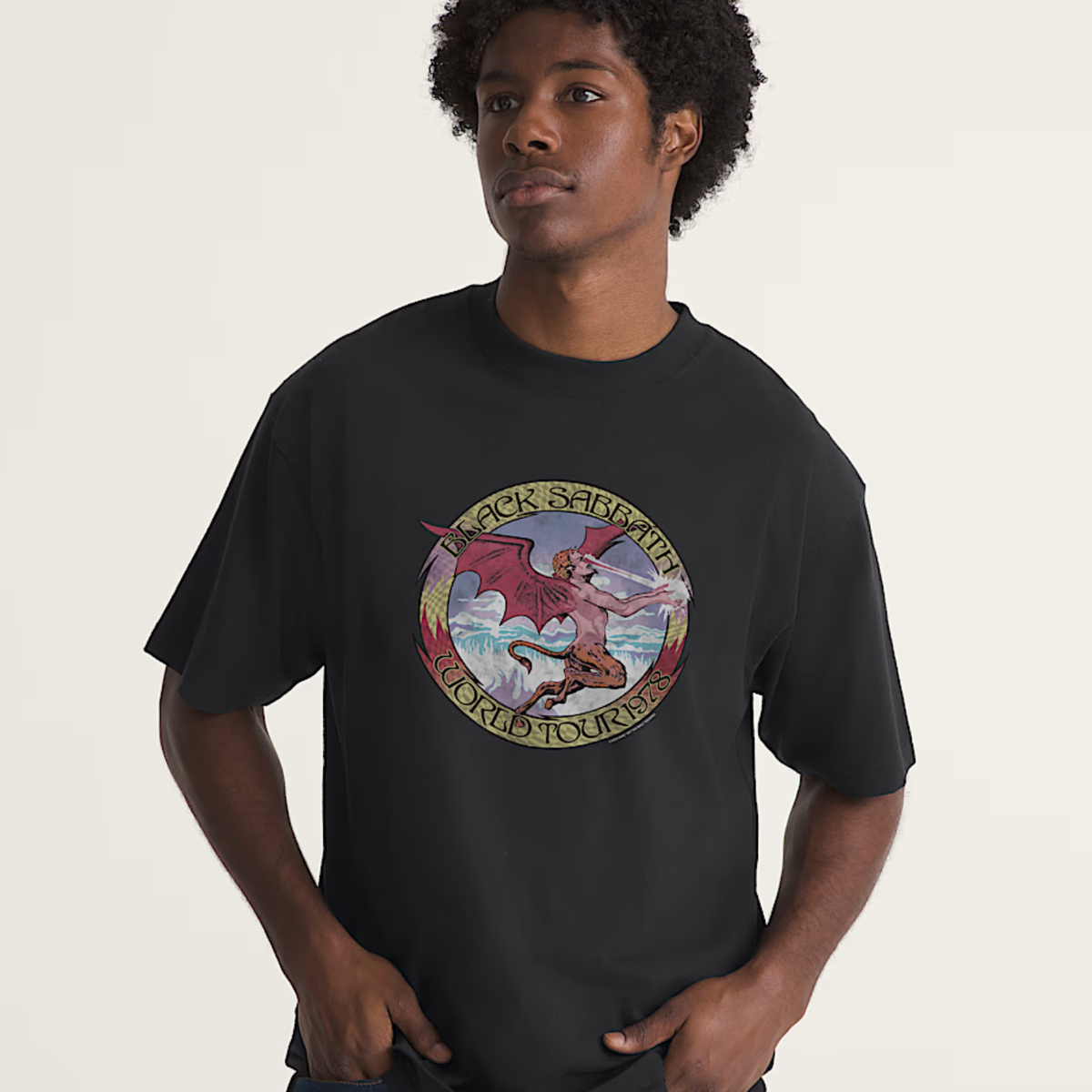 Tricou Vans "Black Sabbath Obi Black"