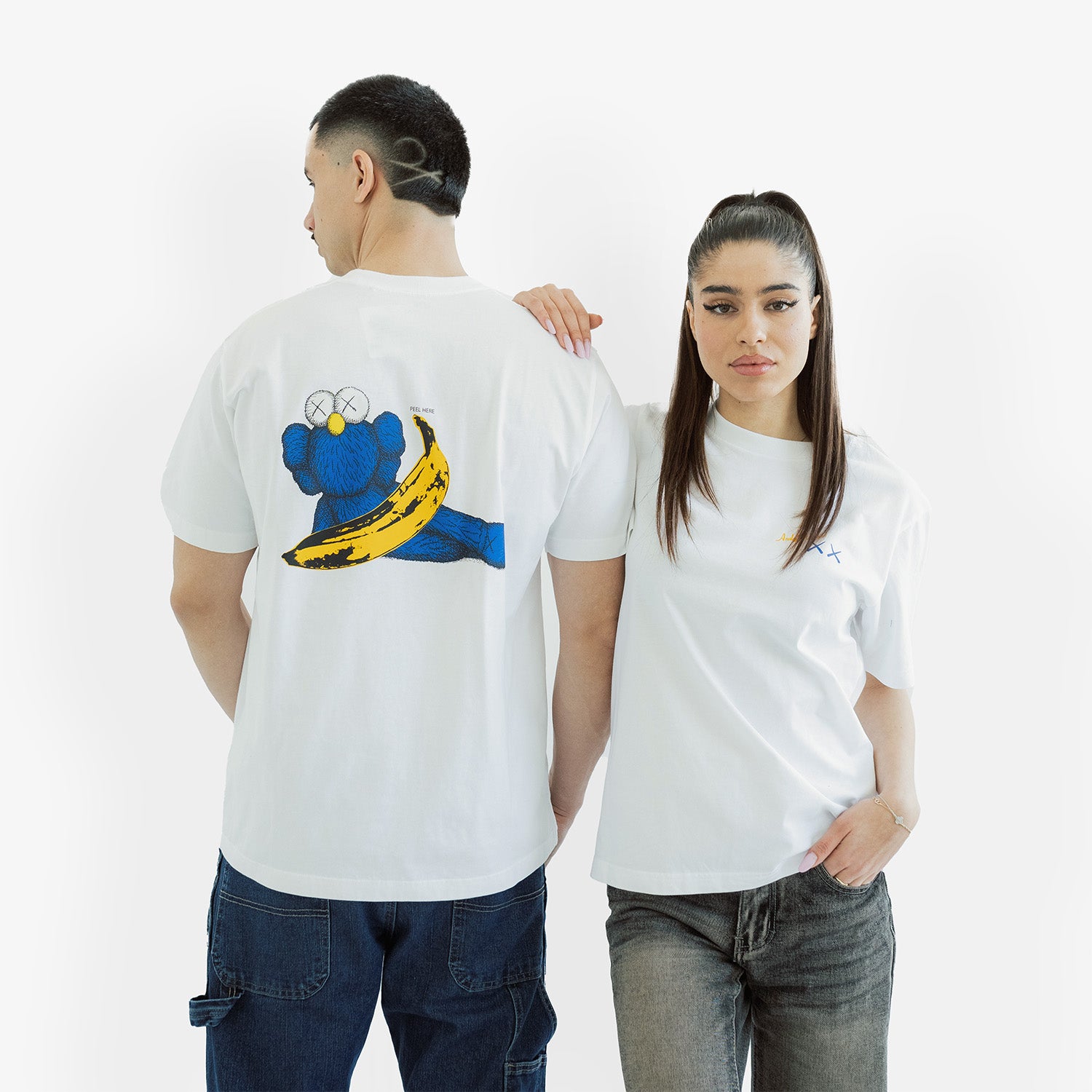 Tricou KAWS x Uniqlo Warhol "White Banana"