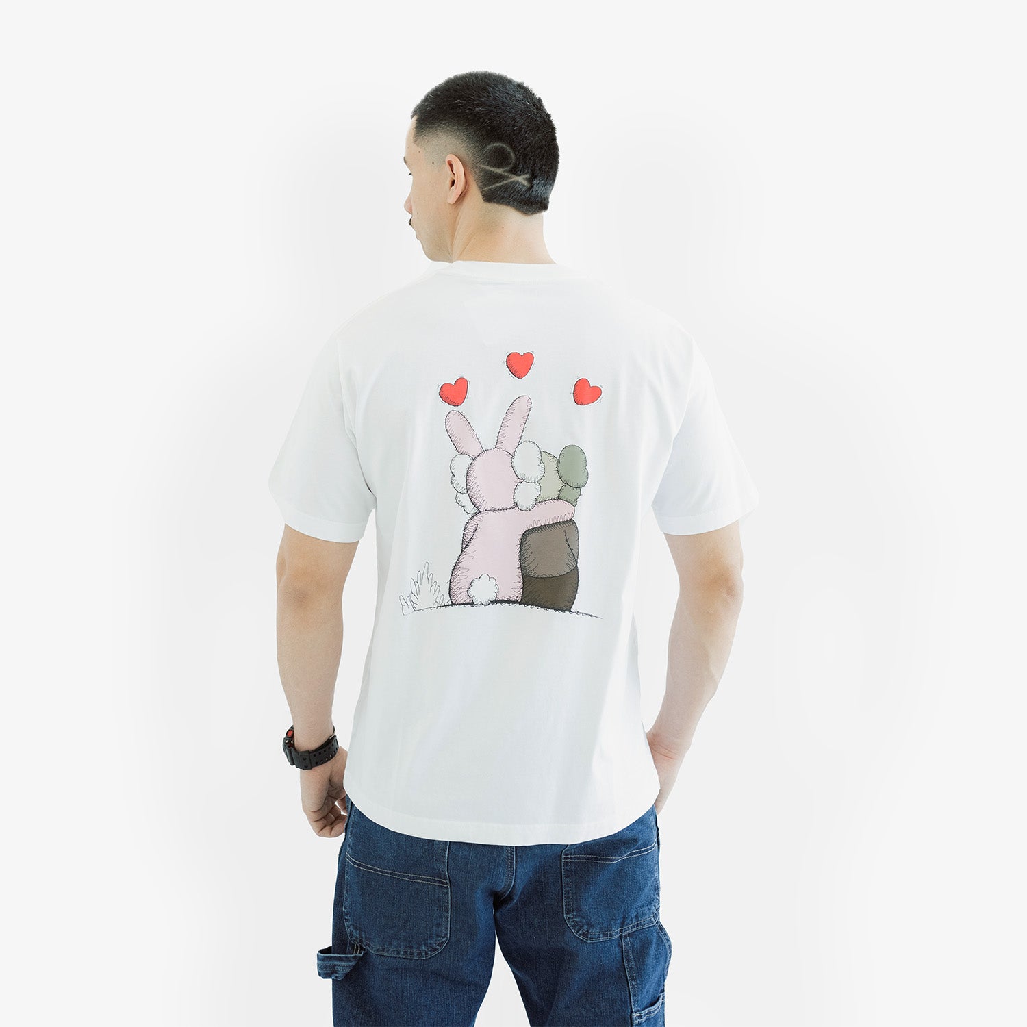 Tricou KAWS x Uniqlo Warhol "White Heart"