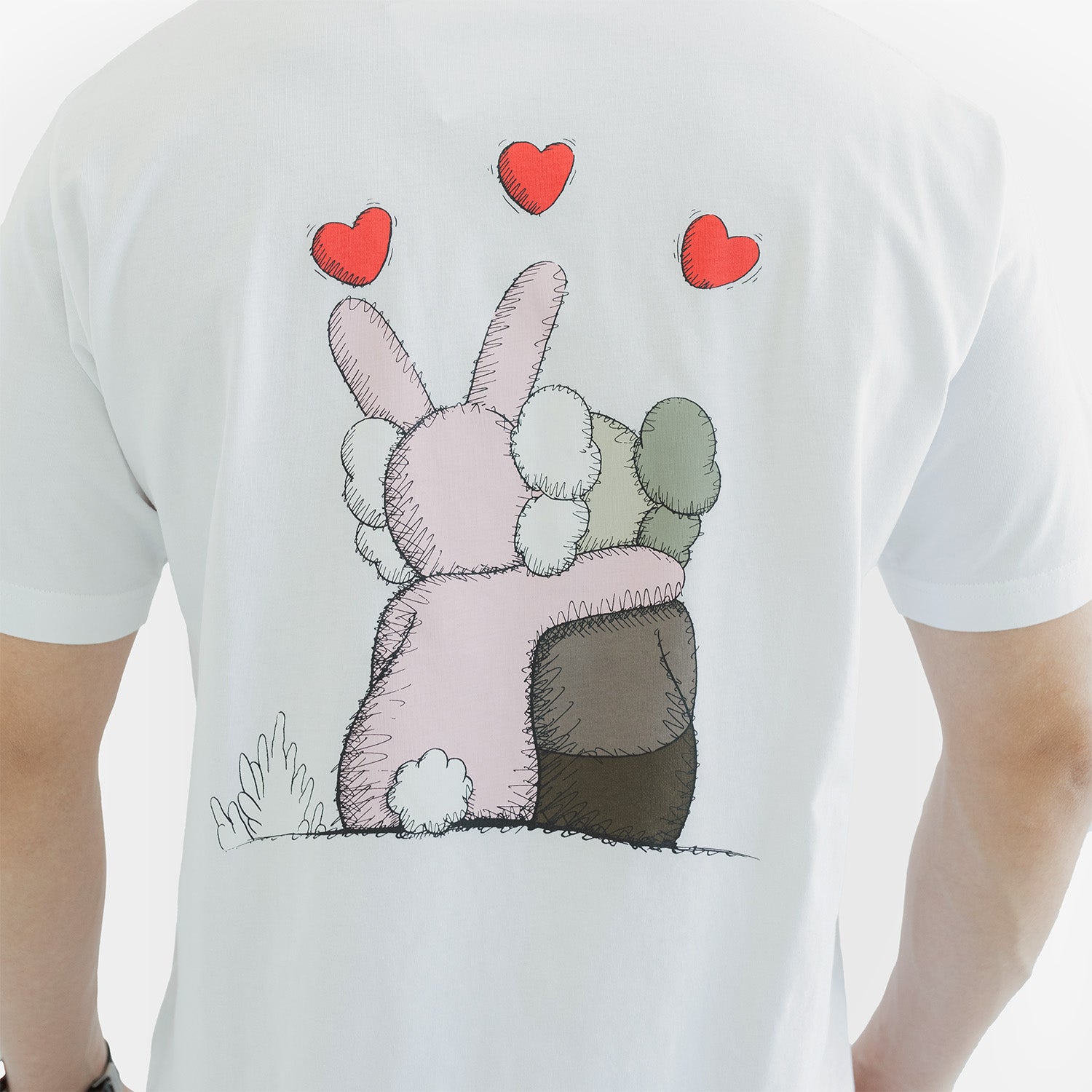 Tricou KAWS x Uniqlo Warhol "White Heart"