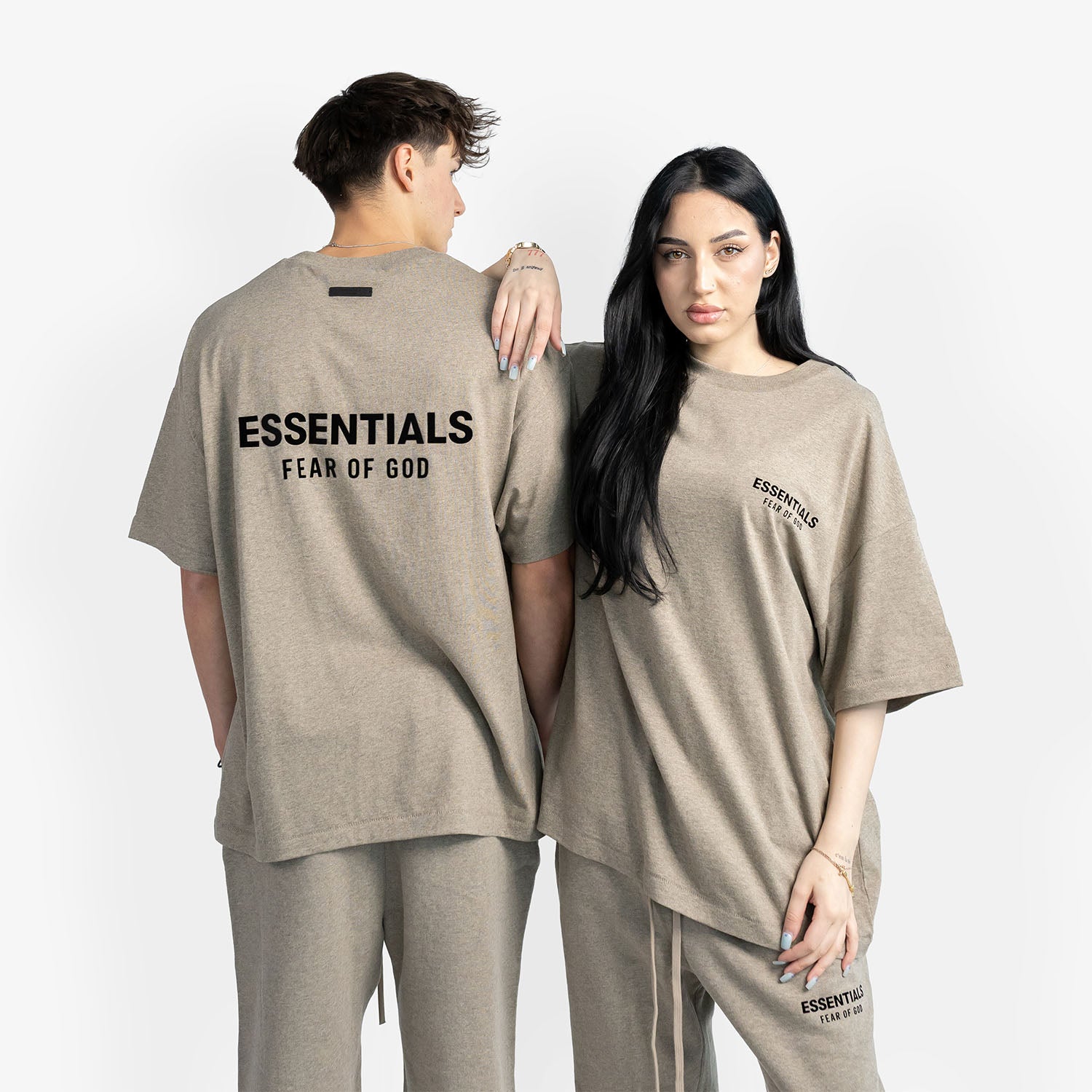 Tricou Essentials Fear of God Essentials "Heather Grey" - Ultra Oversized Fit