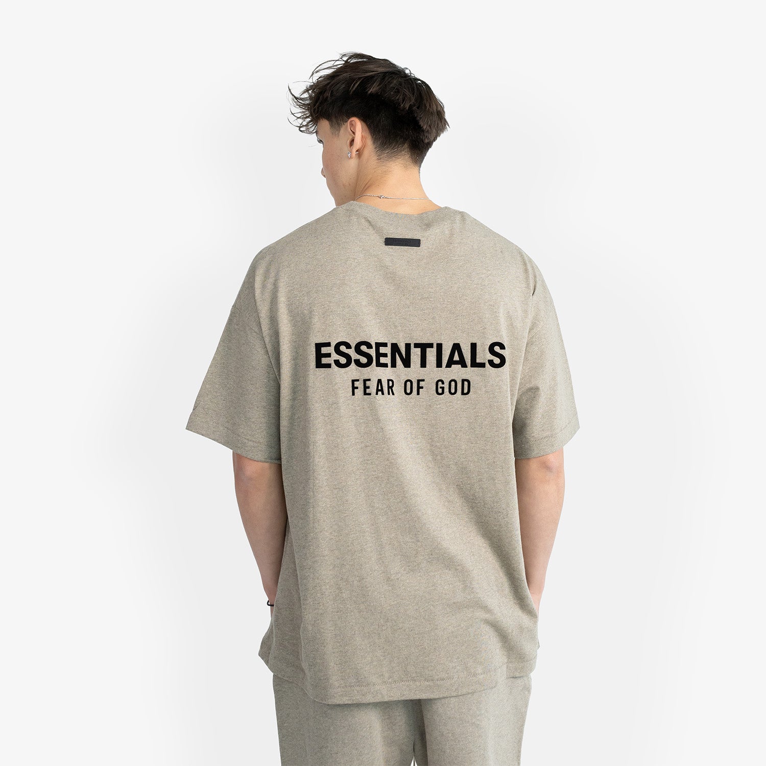Tricou Essentials Fear of God Essentials "Heather Grey" - Ultra Oversized Fit
