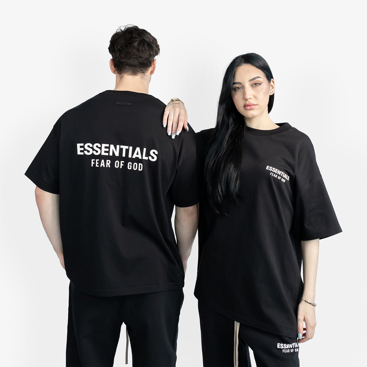 Tricou Essentials Fear of God "Black White" - Ultra Oversized Fit