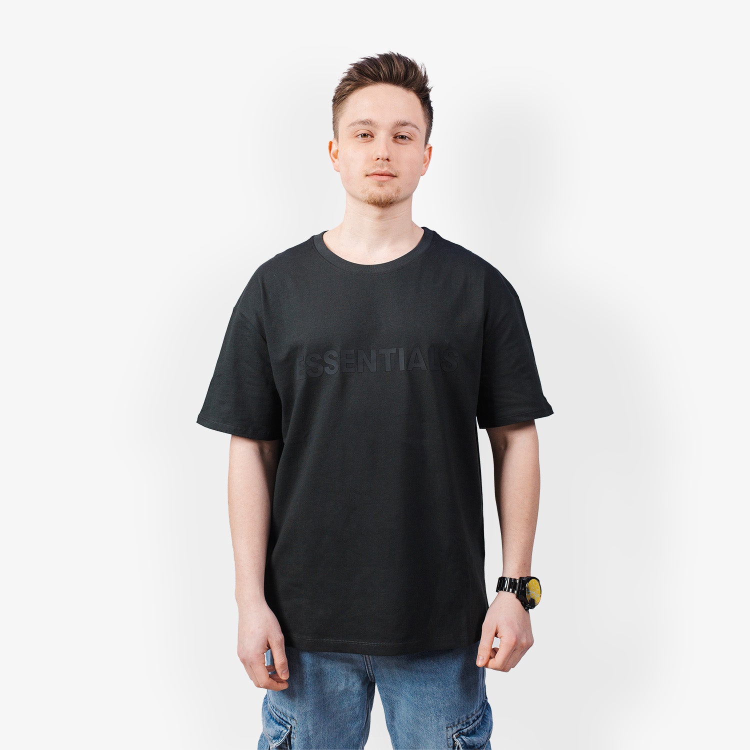 Tricou Essentials Fear of God Applique "Black"