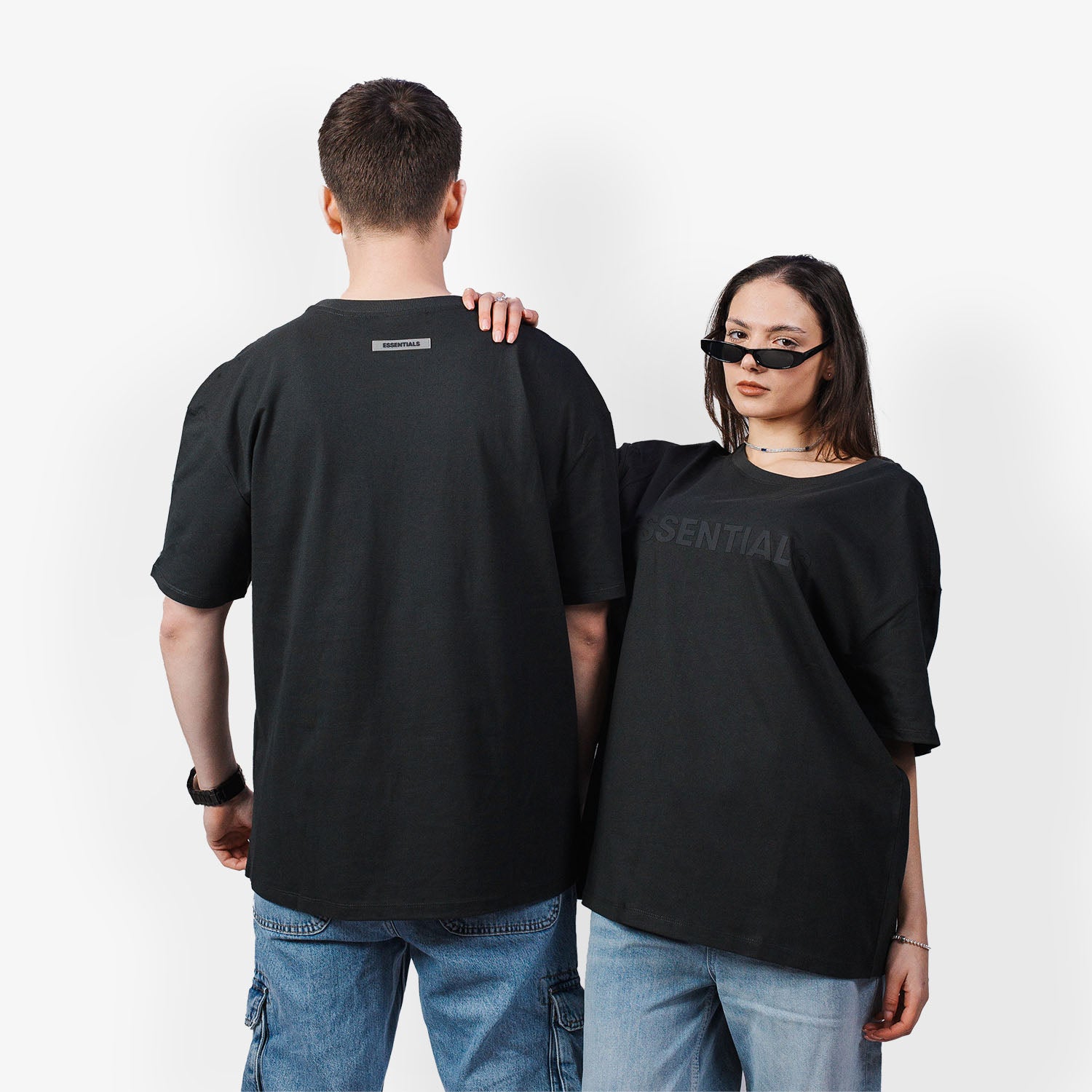 Tricou Essentials Fear of God Applique "Black"