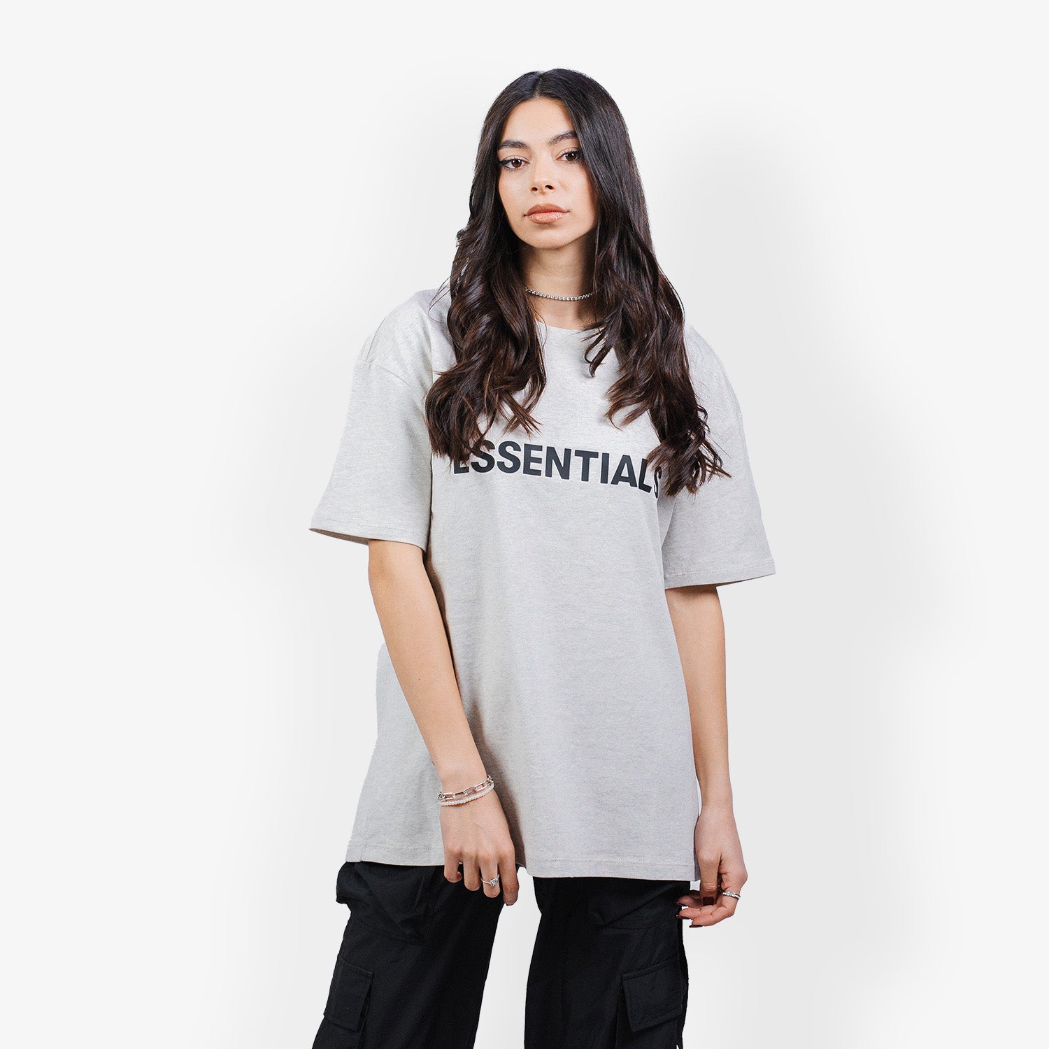 Tricou Essentials Fear of God Applique "Oatmeal"