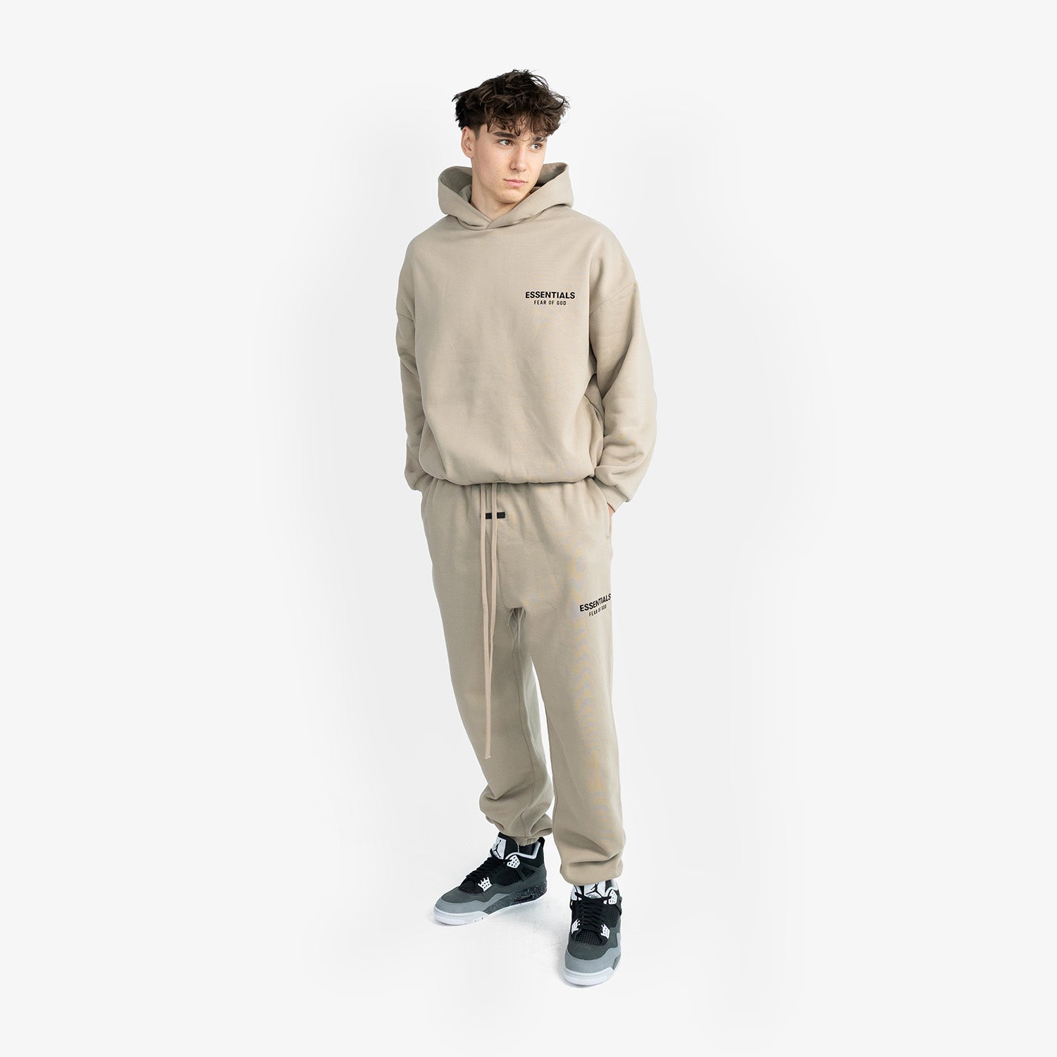 Set Hanorac & Pantaloni Lungi Essentials Fear Of God  "Desert Sand"