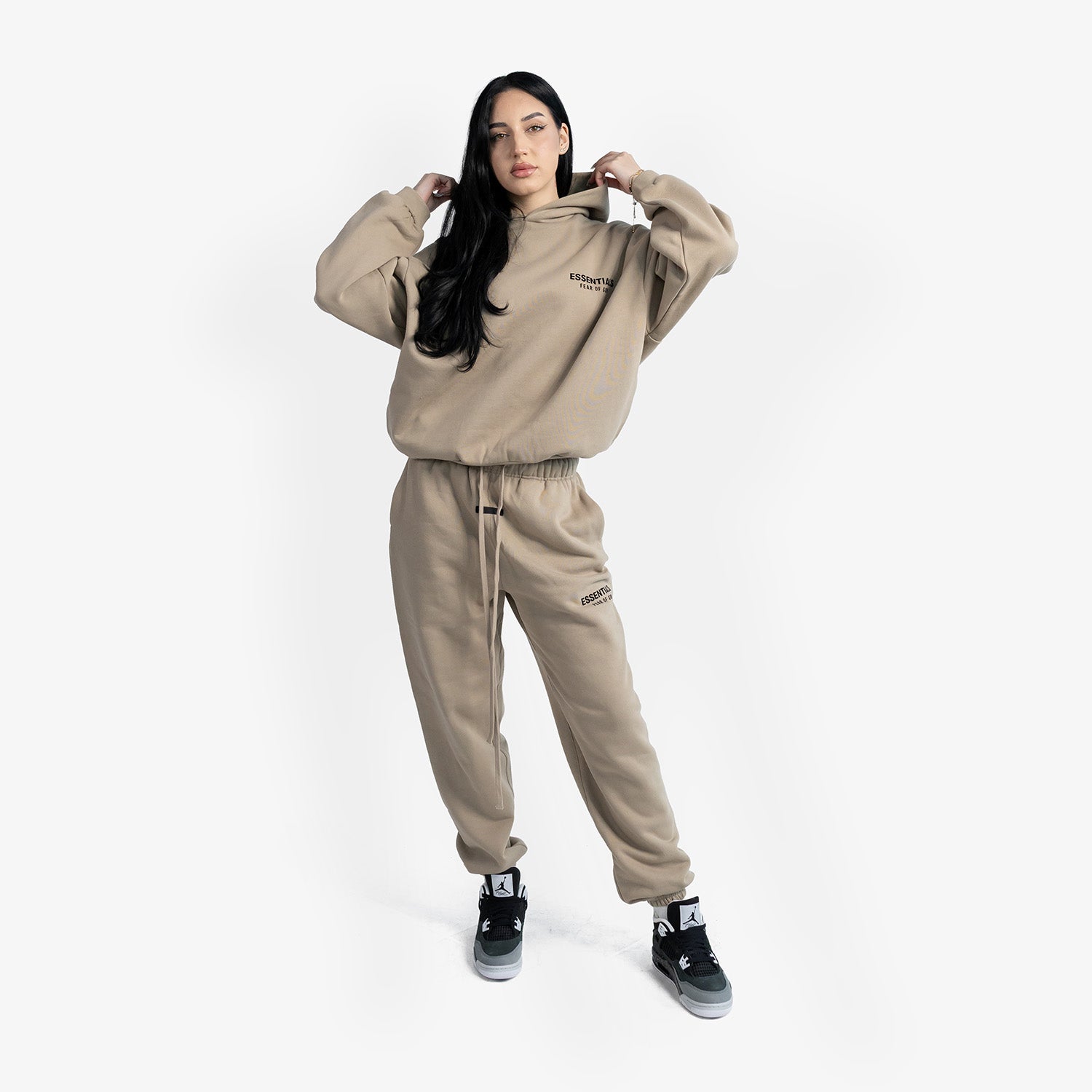 Set Hanorac & Pantaloni Lungi Essentials Fear Of God  "Desert Sand"