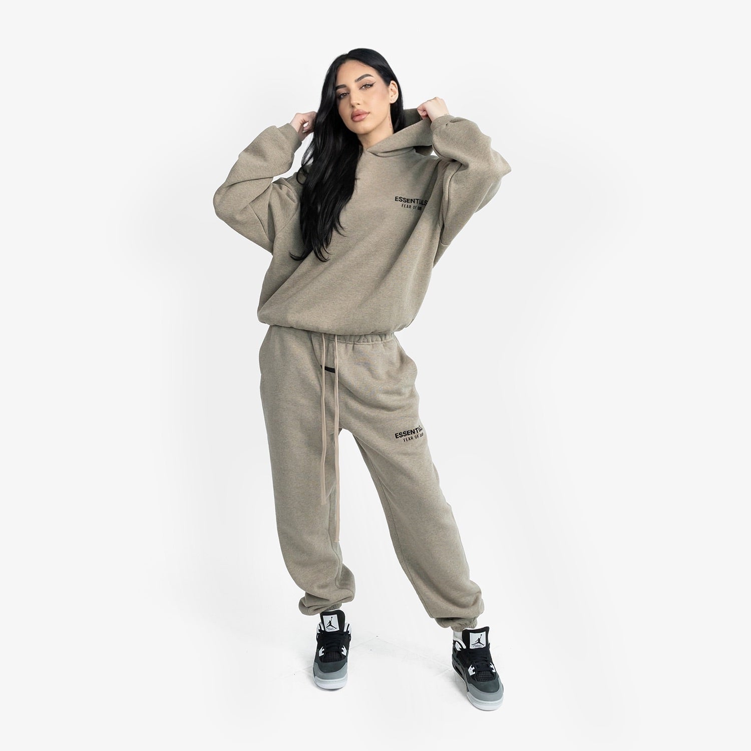 Set Hanorac & Pantaloni Lungi Essentials Fear Of God  "Heather Grey"
