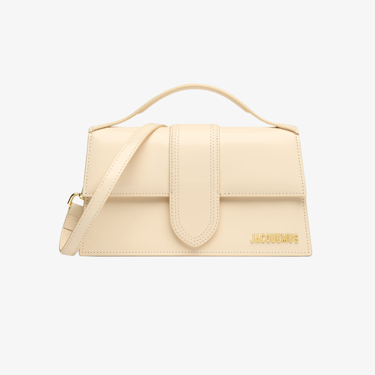 Geanta Jacquemus Le Grand Bambino "Ivory Pelle Lucida"