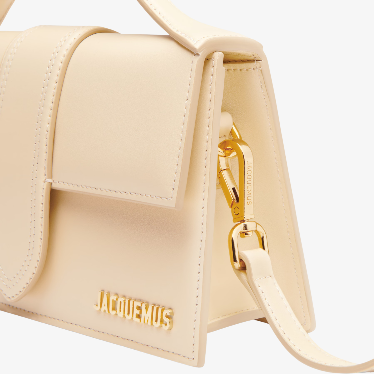 Geanta Jacquemus Le Grand Bambino "Ivory Pelle Lucida"