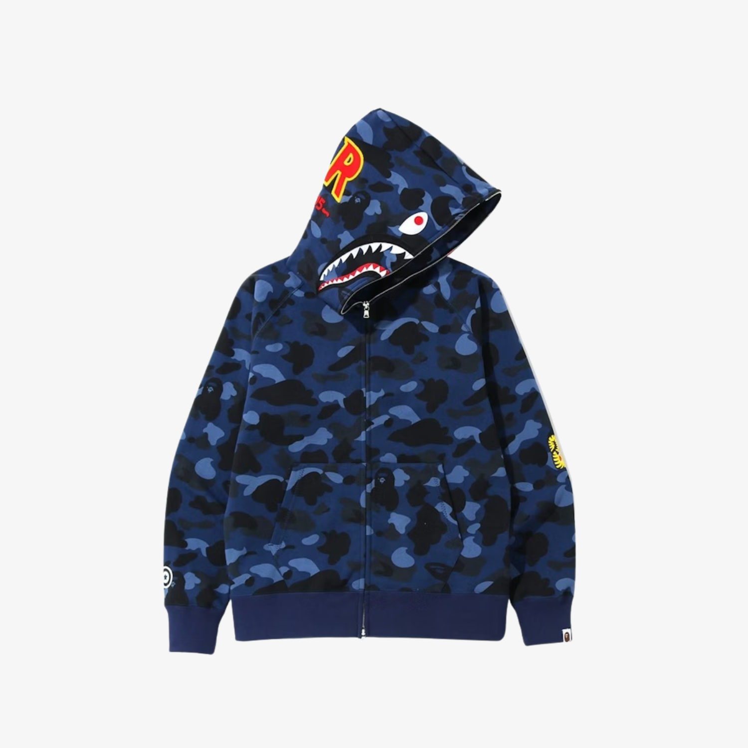 Hanorac Bape Shark Full Zip "Blue Camo"