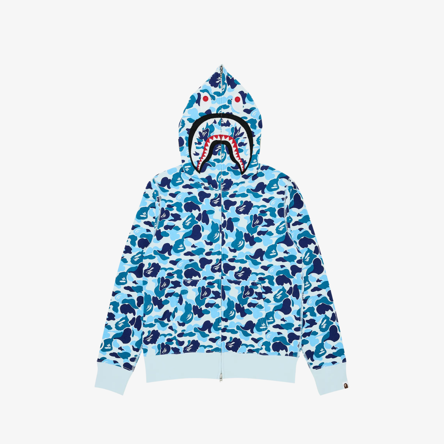 Hanorac Bape Shark Full Zip "Sky Blue Camo"