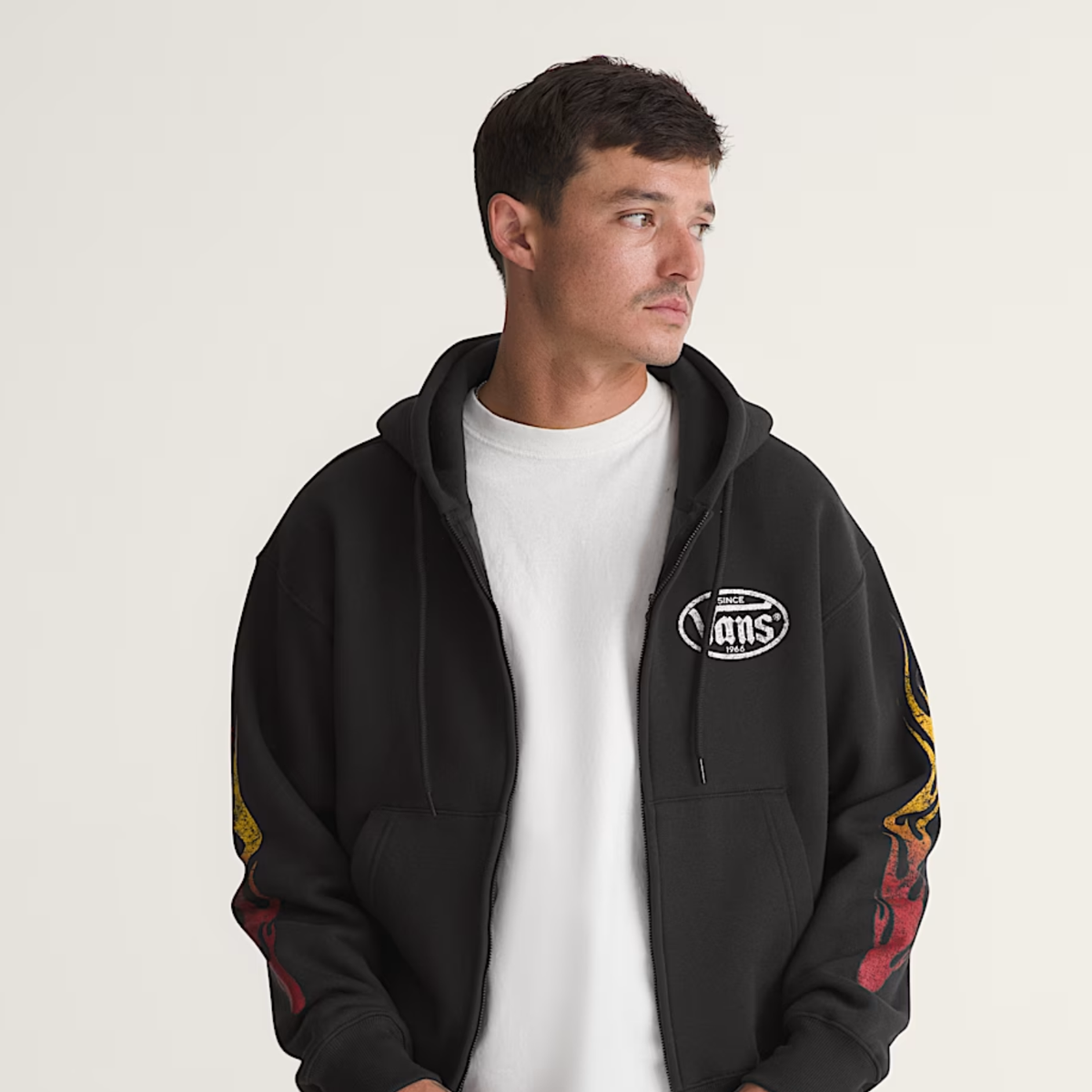 Hanorac Vans Burnin' Up Full Zip "Black"