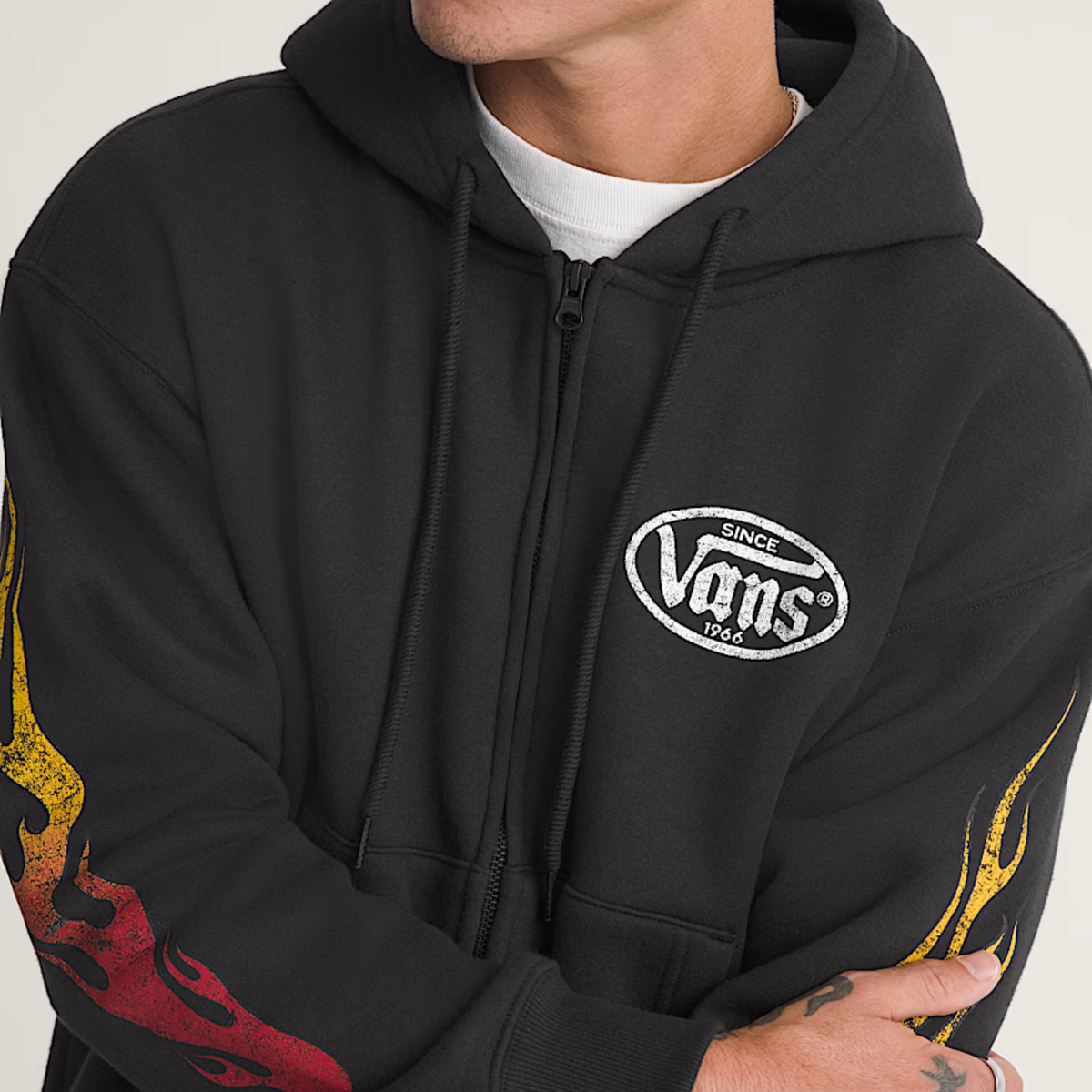 Hanorac Vans Burnin' Up Full Zip "Black"