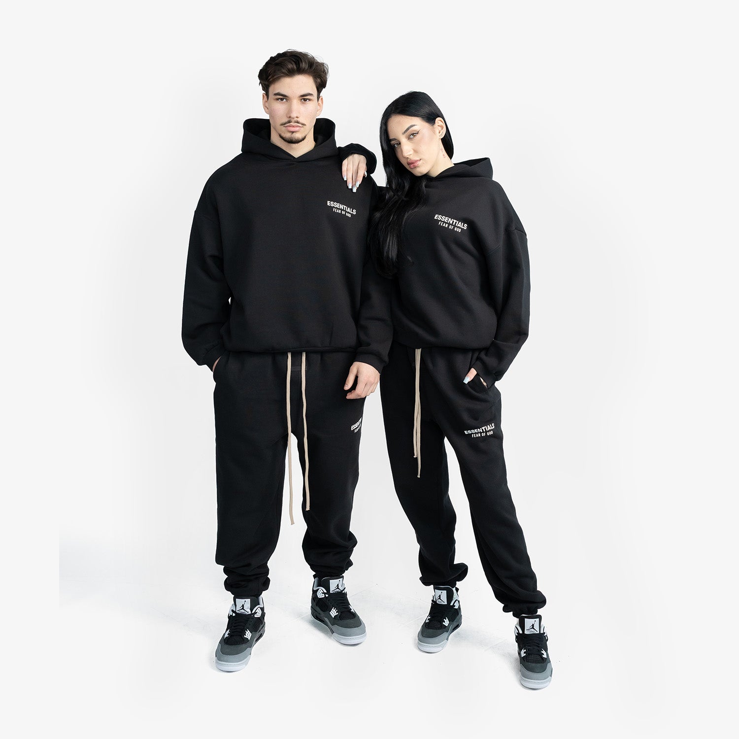 Set Hanorac & Pantaloni Essentials Fear Of God  "Black White"