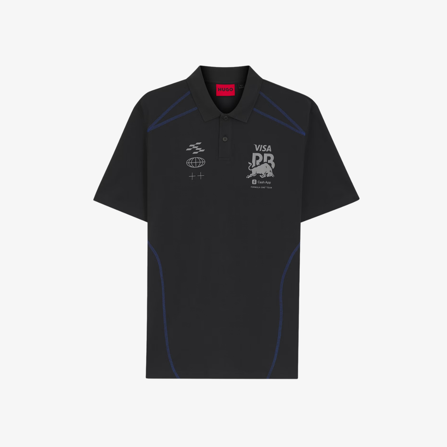Tricou Polo Hugo x Red Bull Racing Bulls x Visa Cash App "Black"