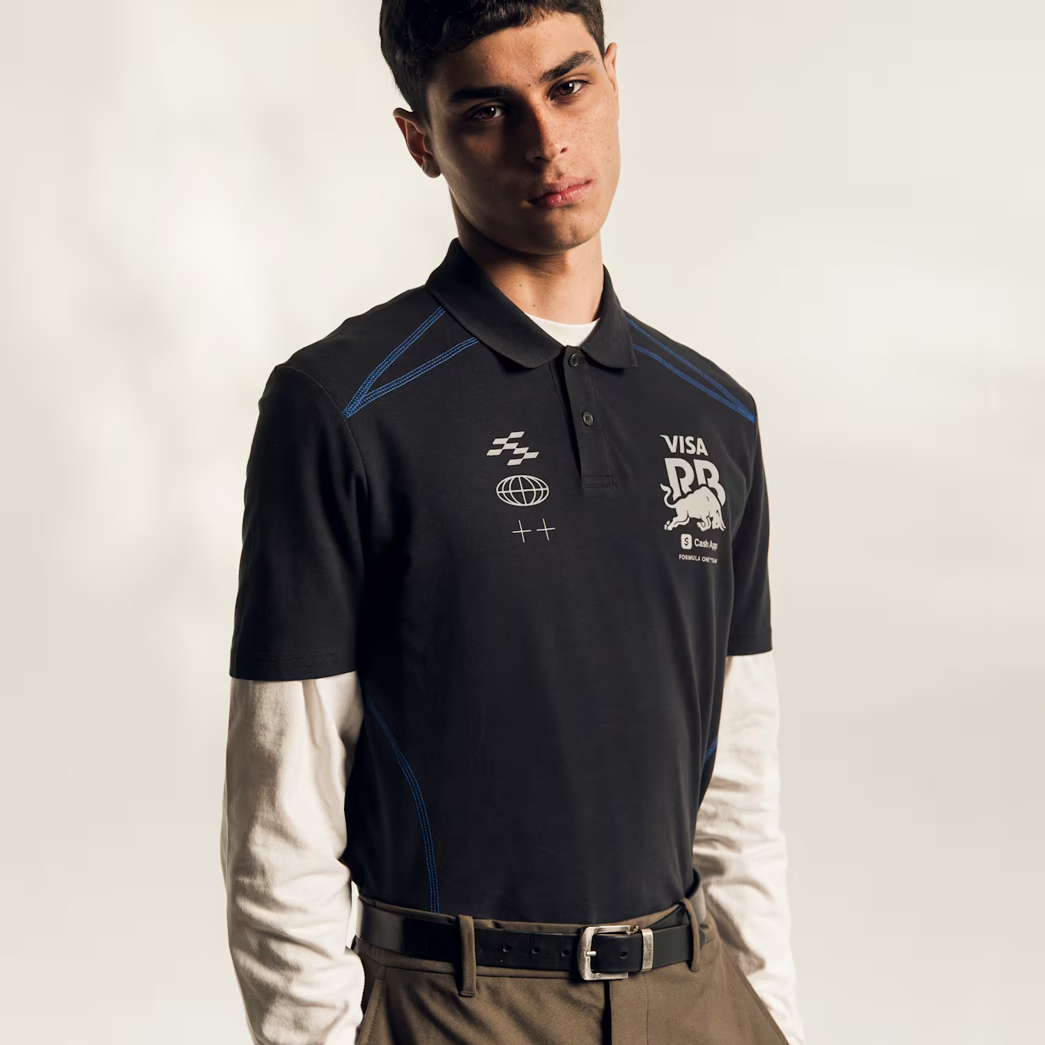 Tricou Polo Hugo x Red Bull Racing Bulls x Visa Cash App "Black"
