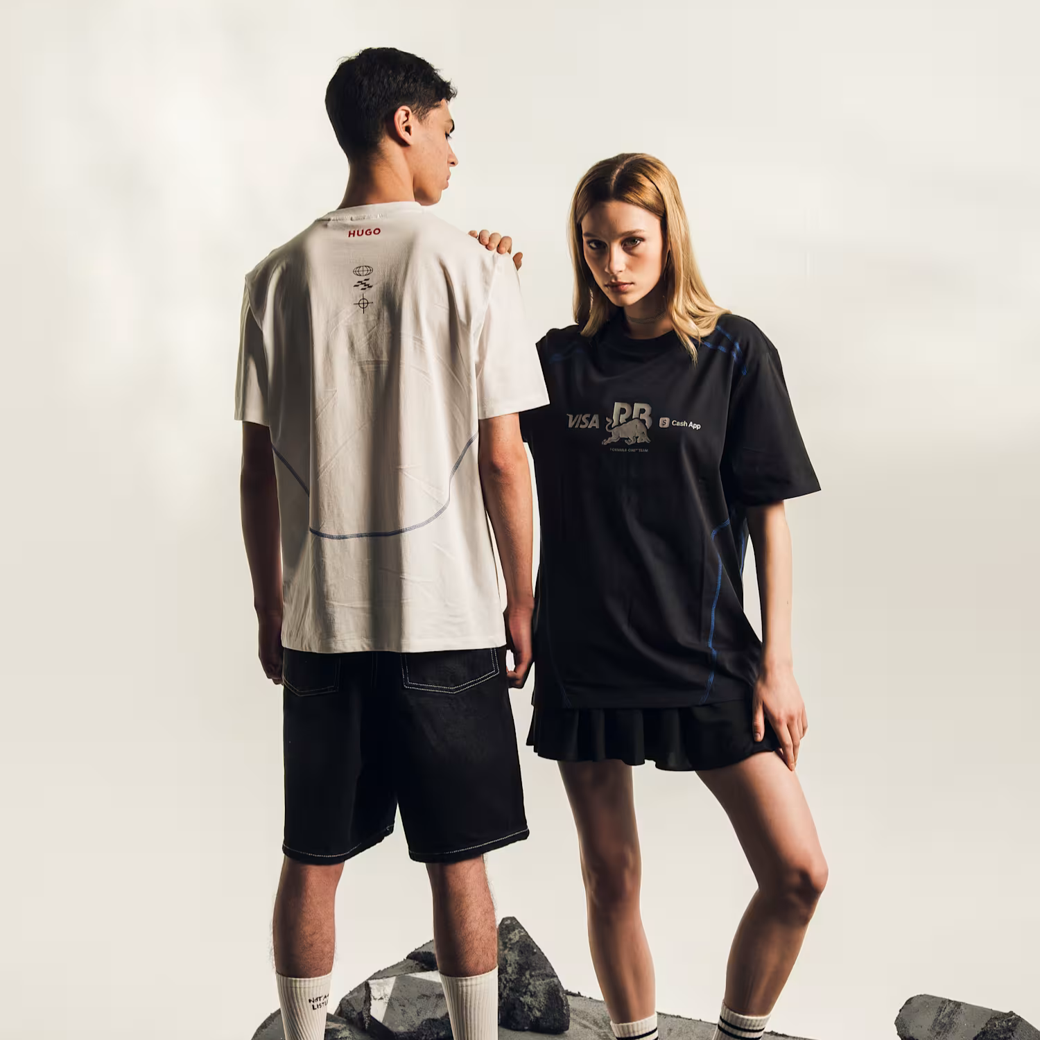 Tricou Hugo x Red Bull Racing Bulls x Visa Cash App "White"