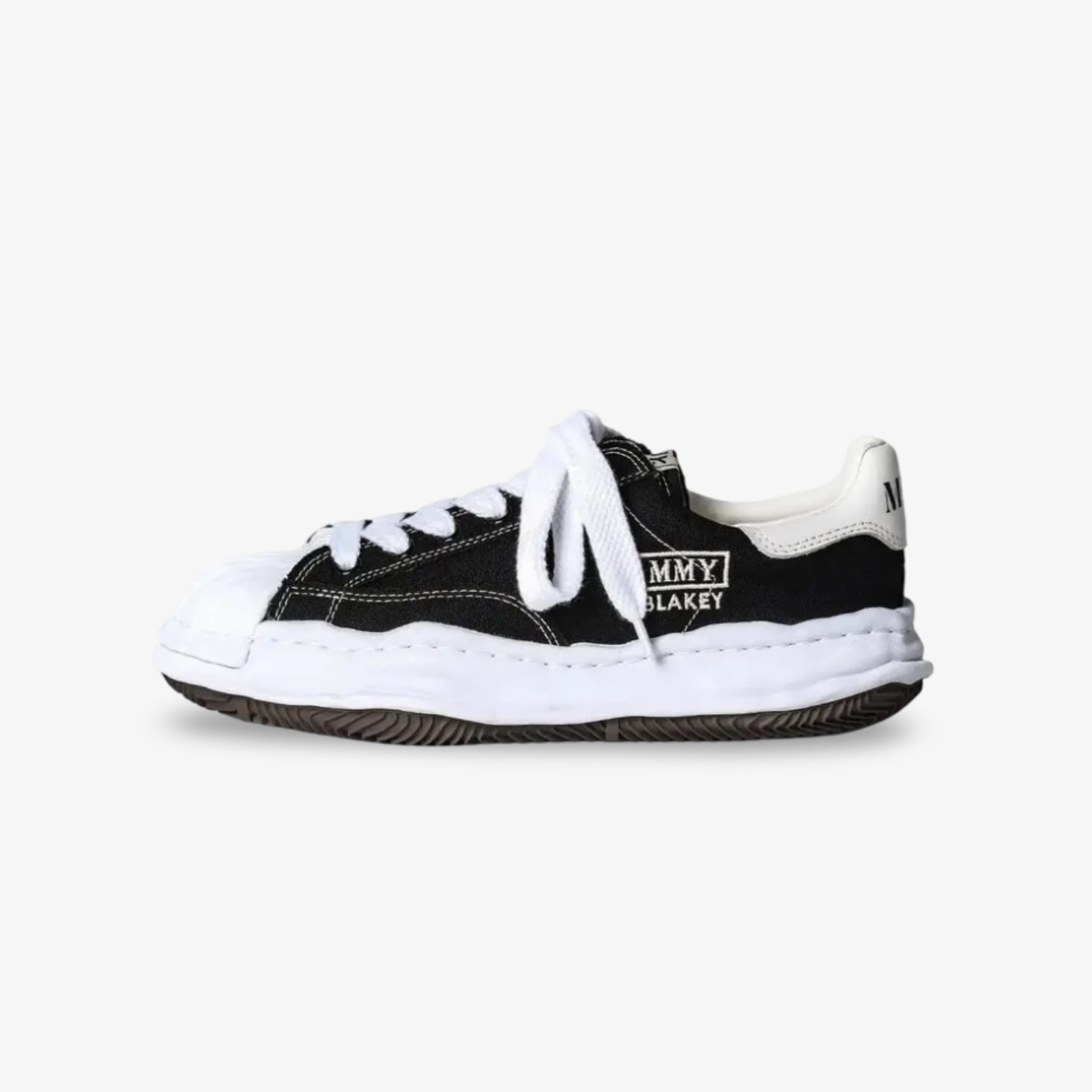 Maison Mihara Yasuhiro Canvas Low "Blakey Black White"